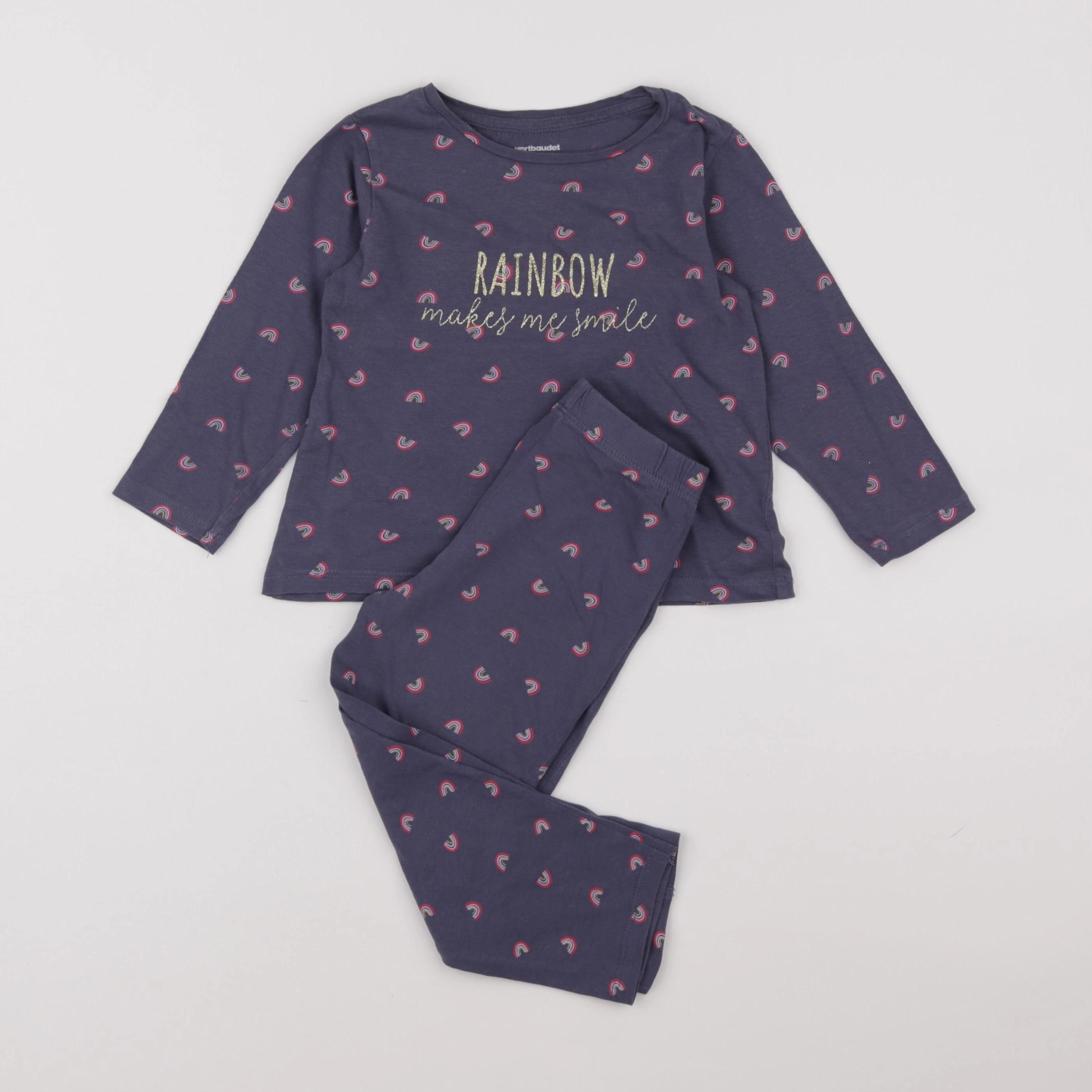 Vertbaudet - pyjama coton violet - 3 ans
