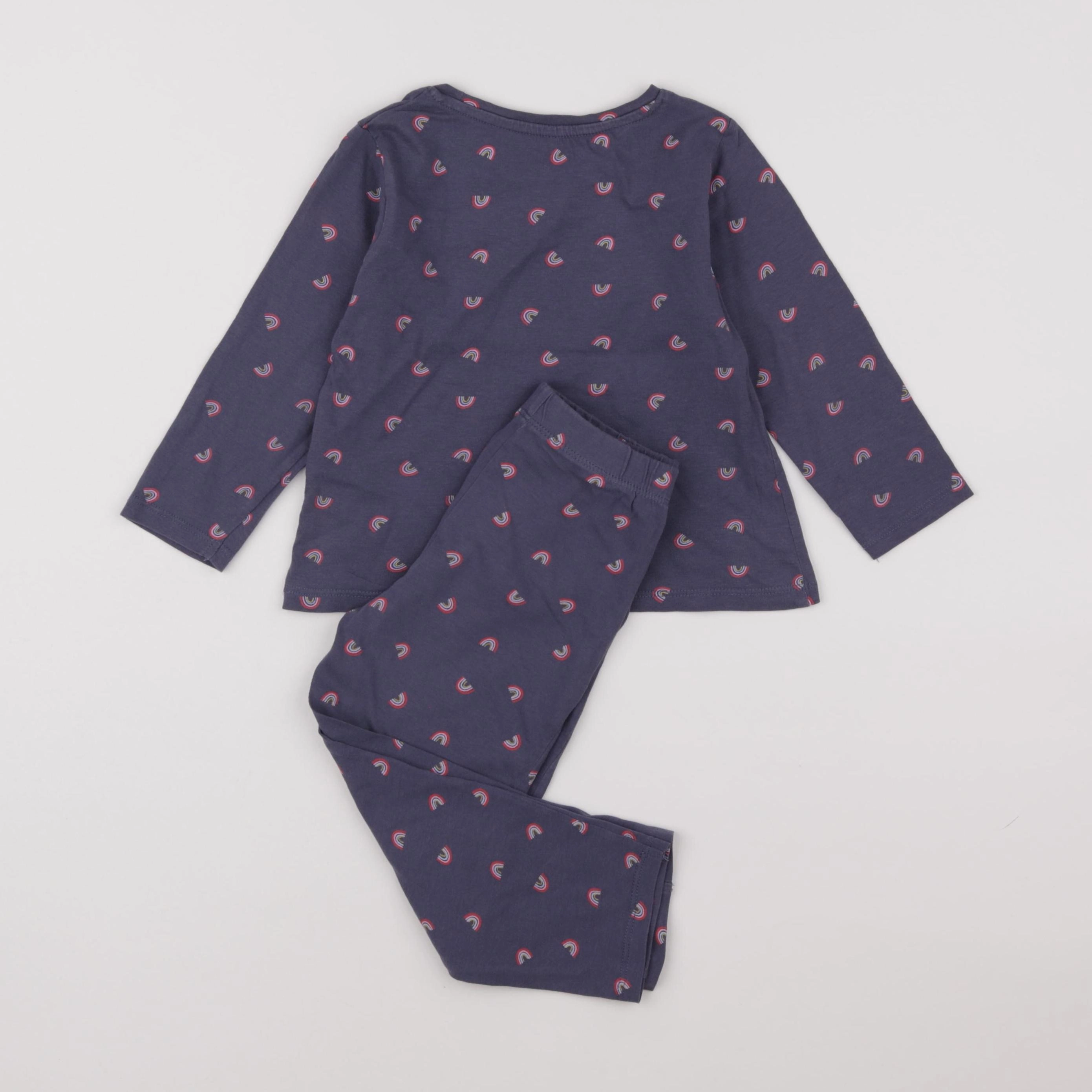Vertbaudet - pyjama coton violet - 3 ans