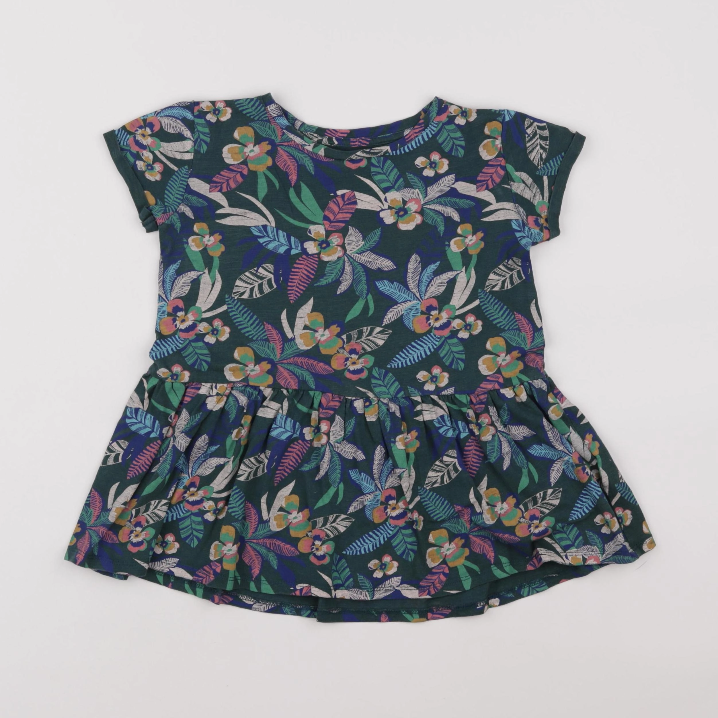 Vertbaudet - robe vert - 4 ans