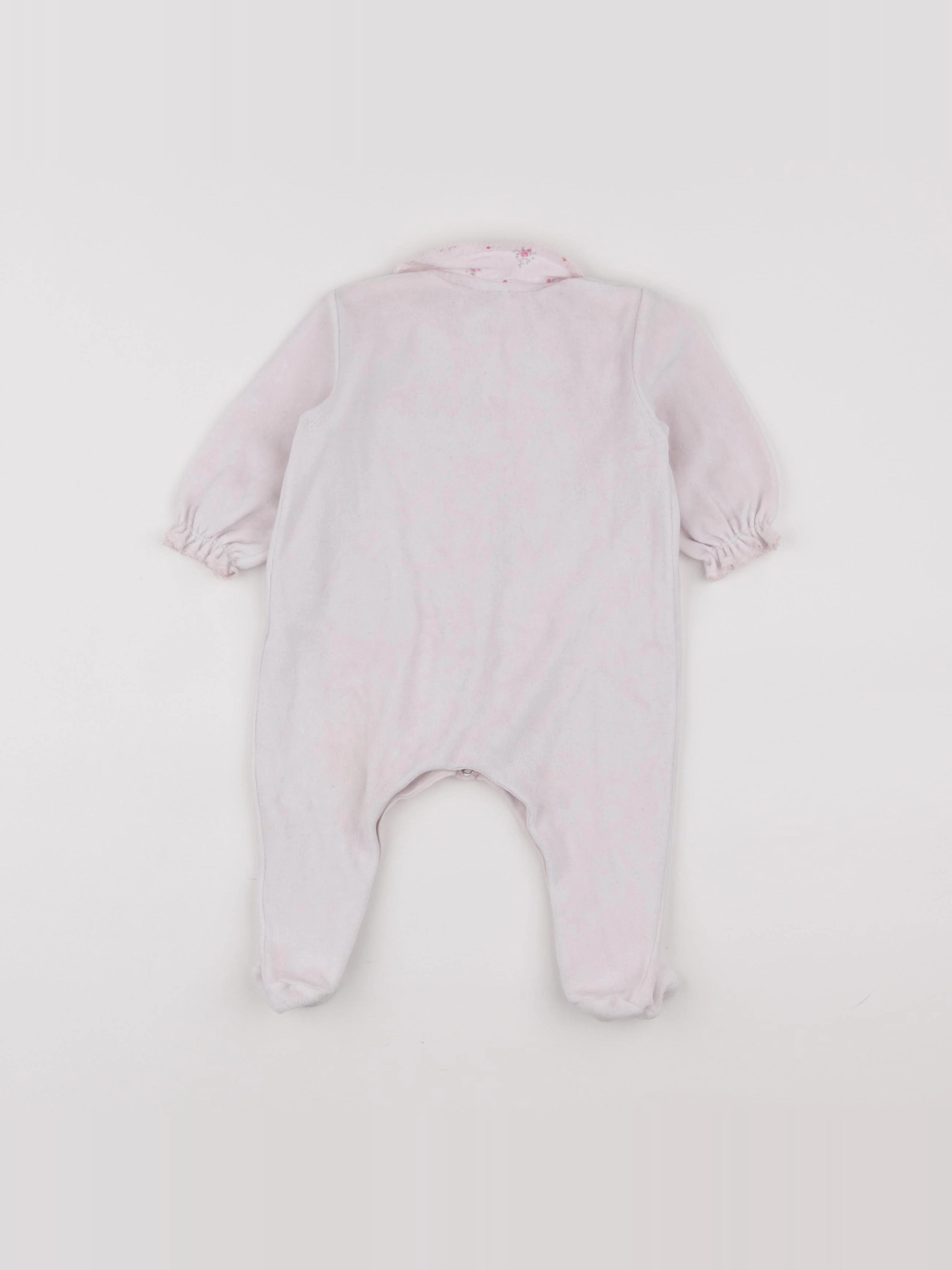 Petit Bateau - pyjama velours rose - 6 mois