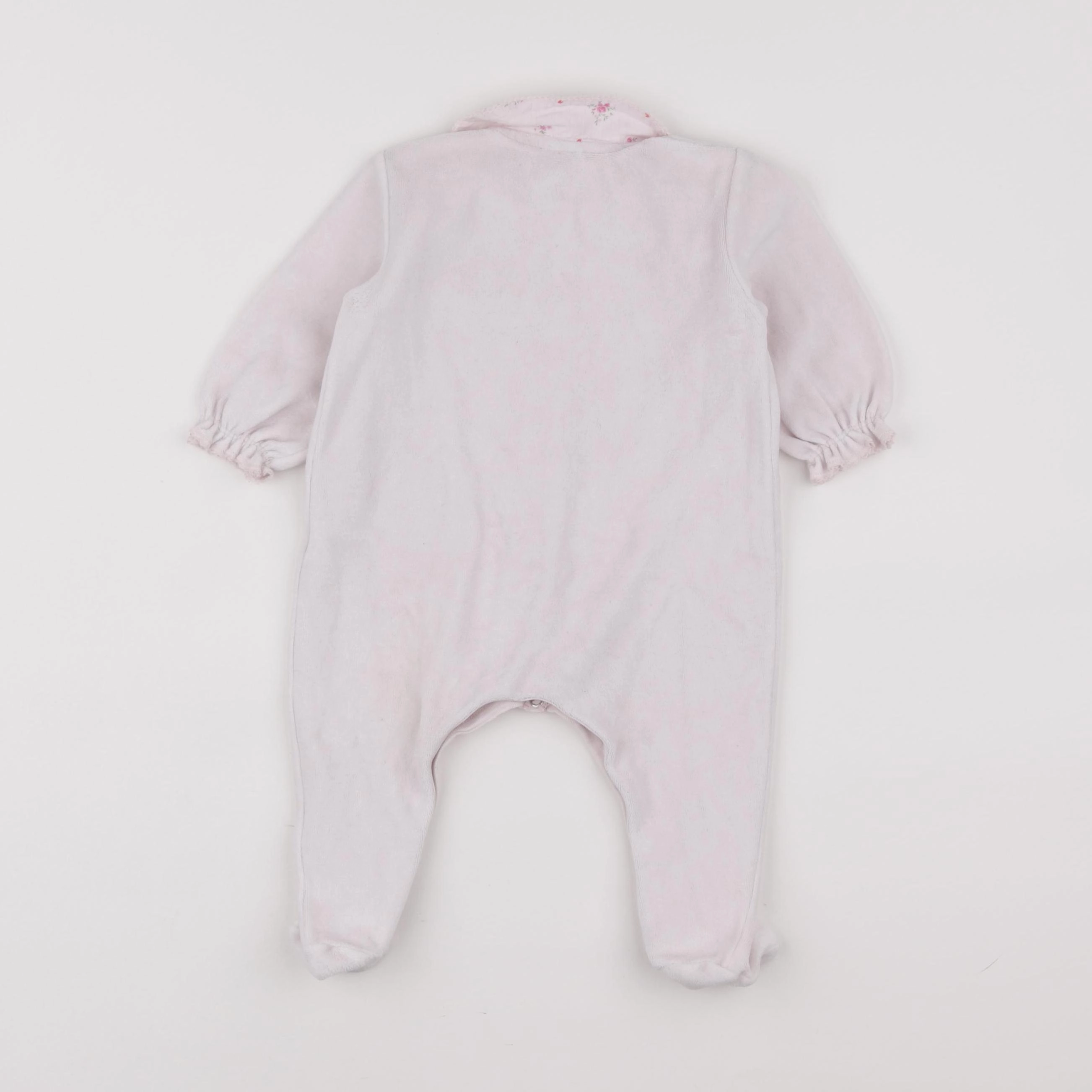 Petit Bateau - pyjama velours rose - 6 mois