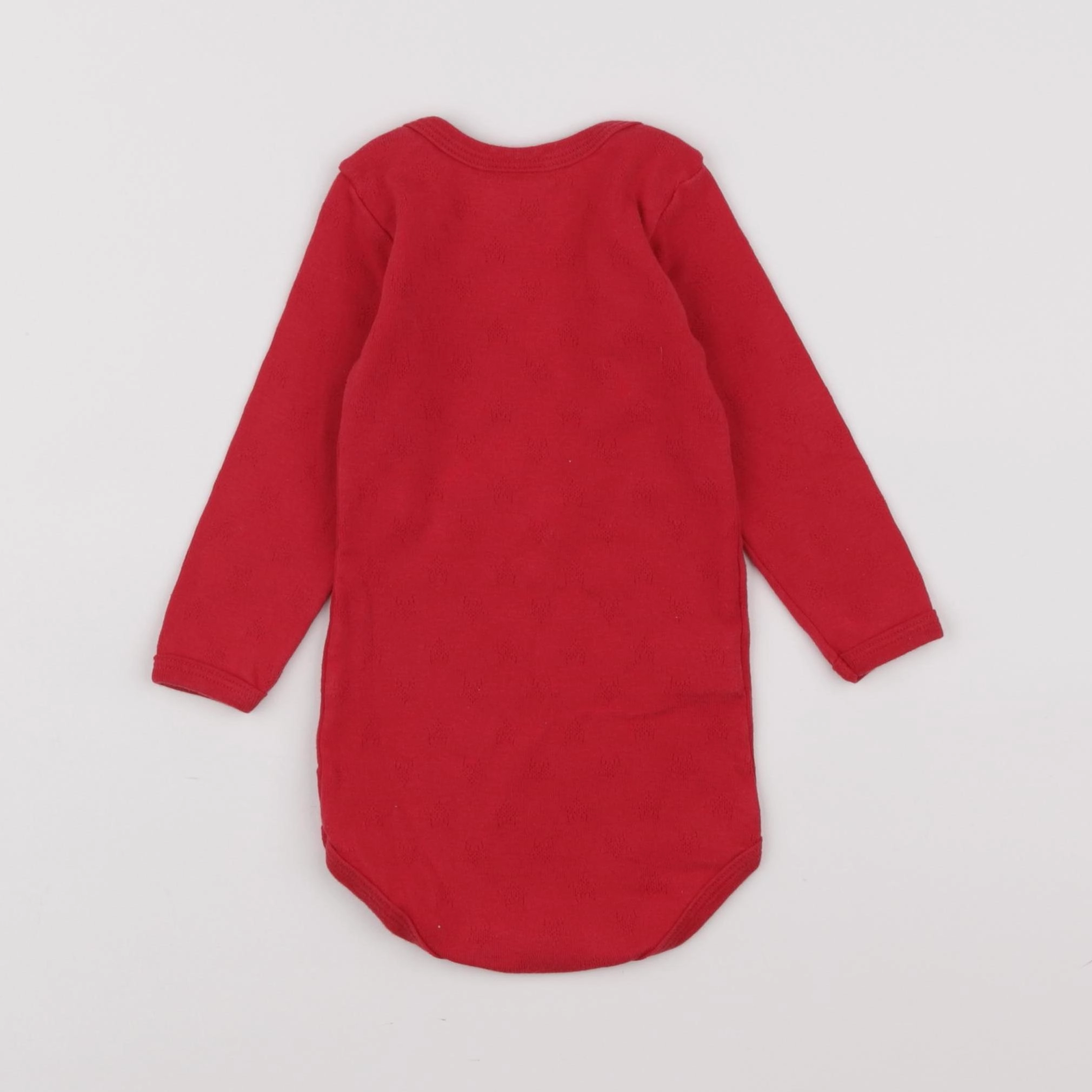 Petit Bateau - body rouge - 12 mois