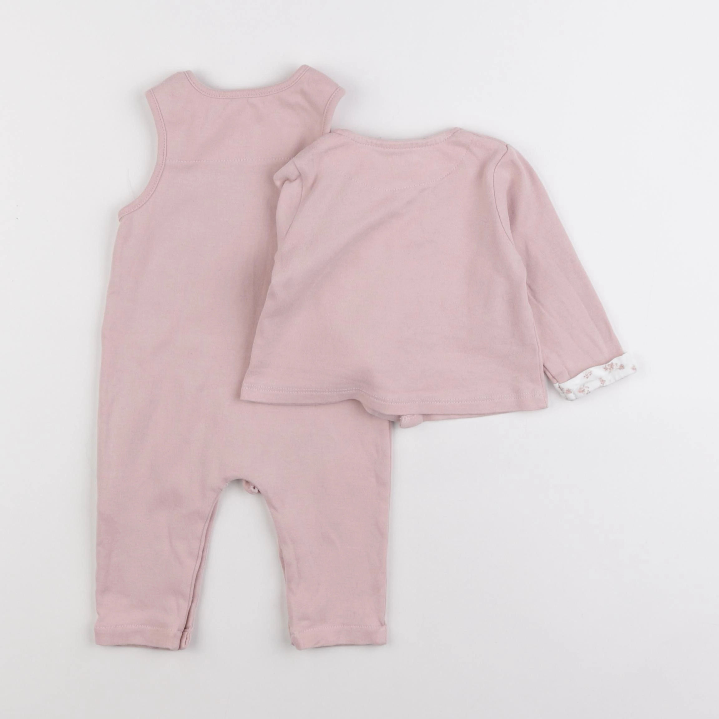 Vertbaudet - pyjama coton rose - 6 mois