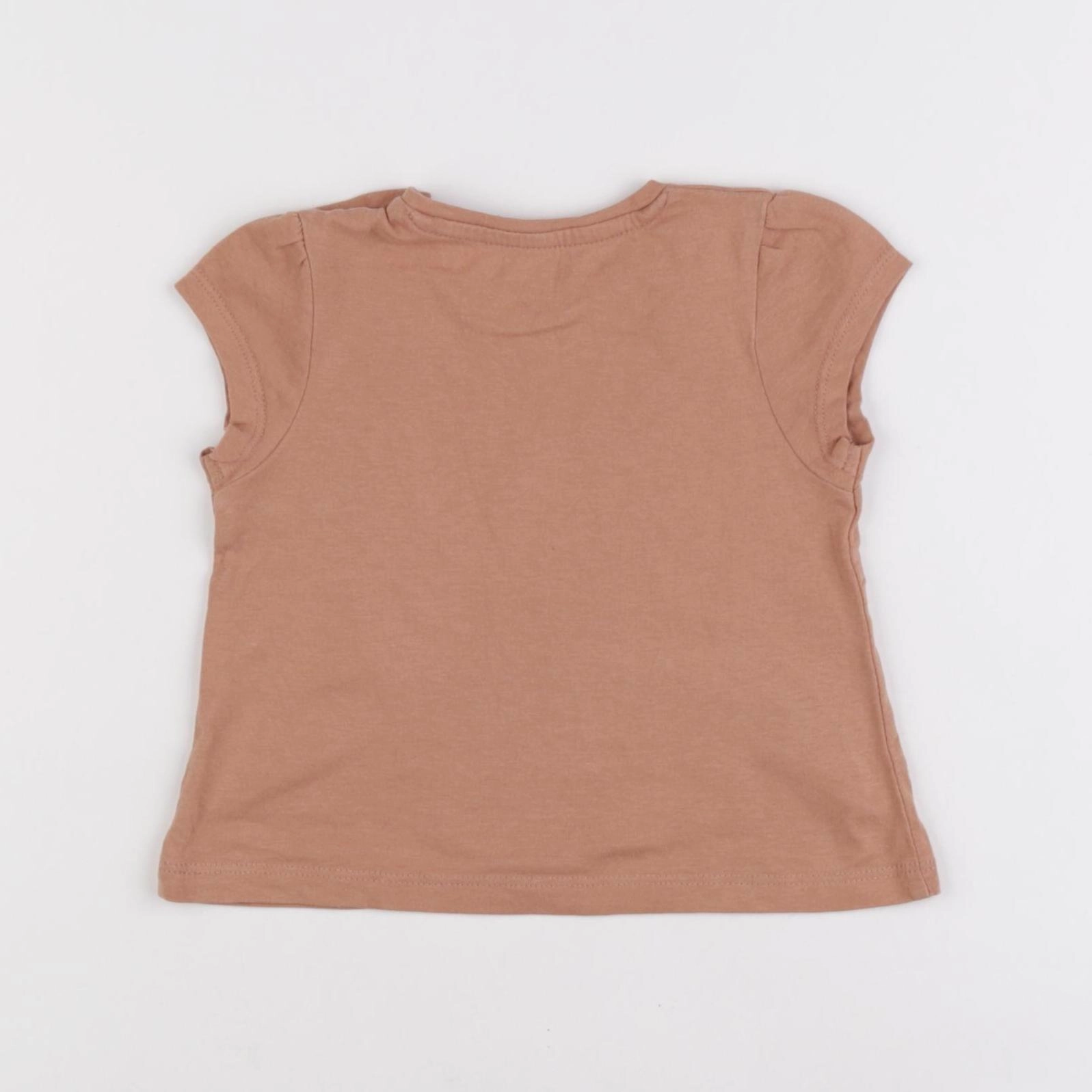 Vertbaudet - tee-shirt marron - 9 mois