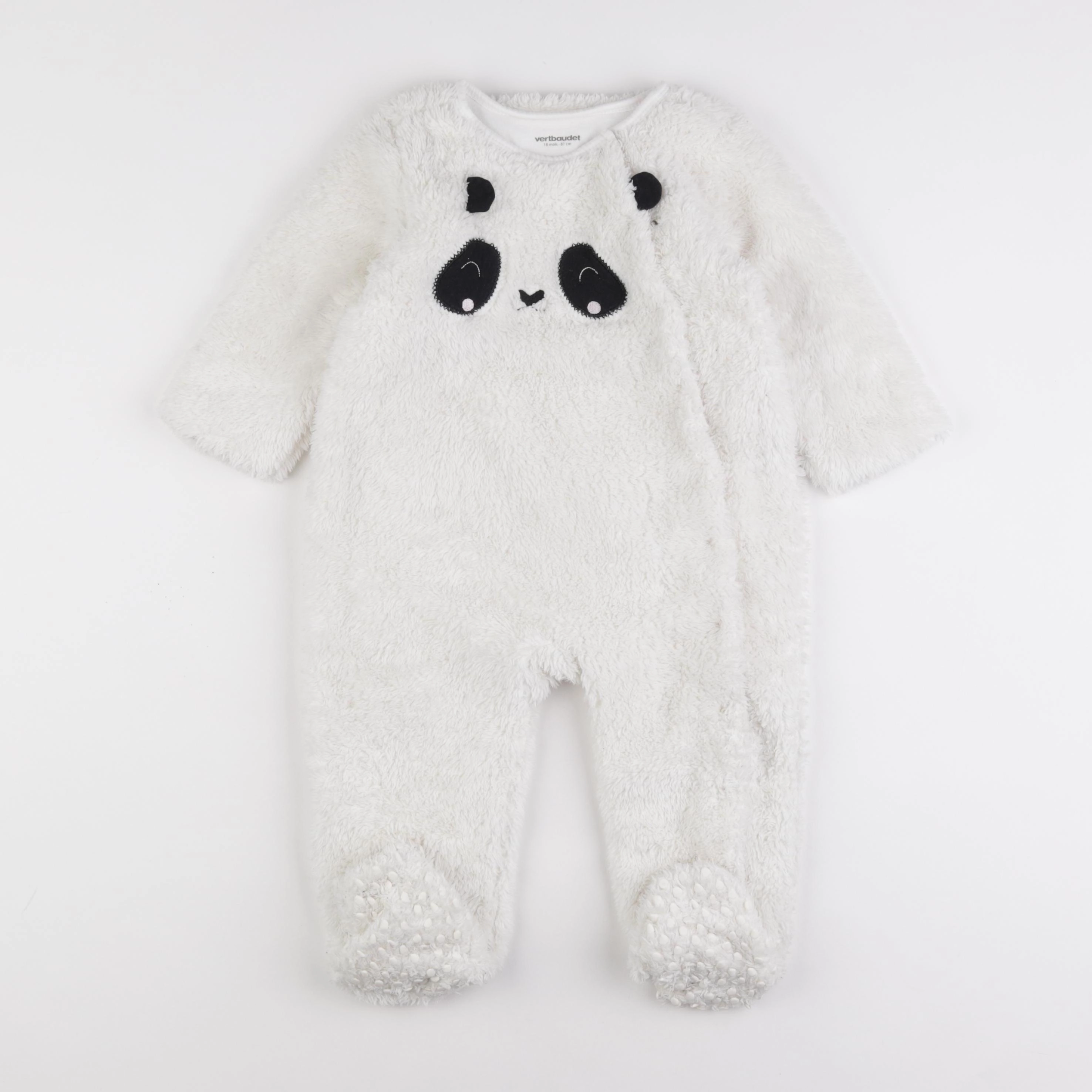 Vertbaudet - pyjama velours blanc - 18 mois