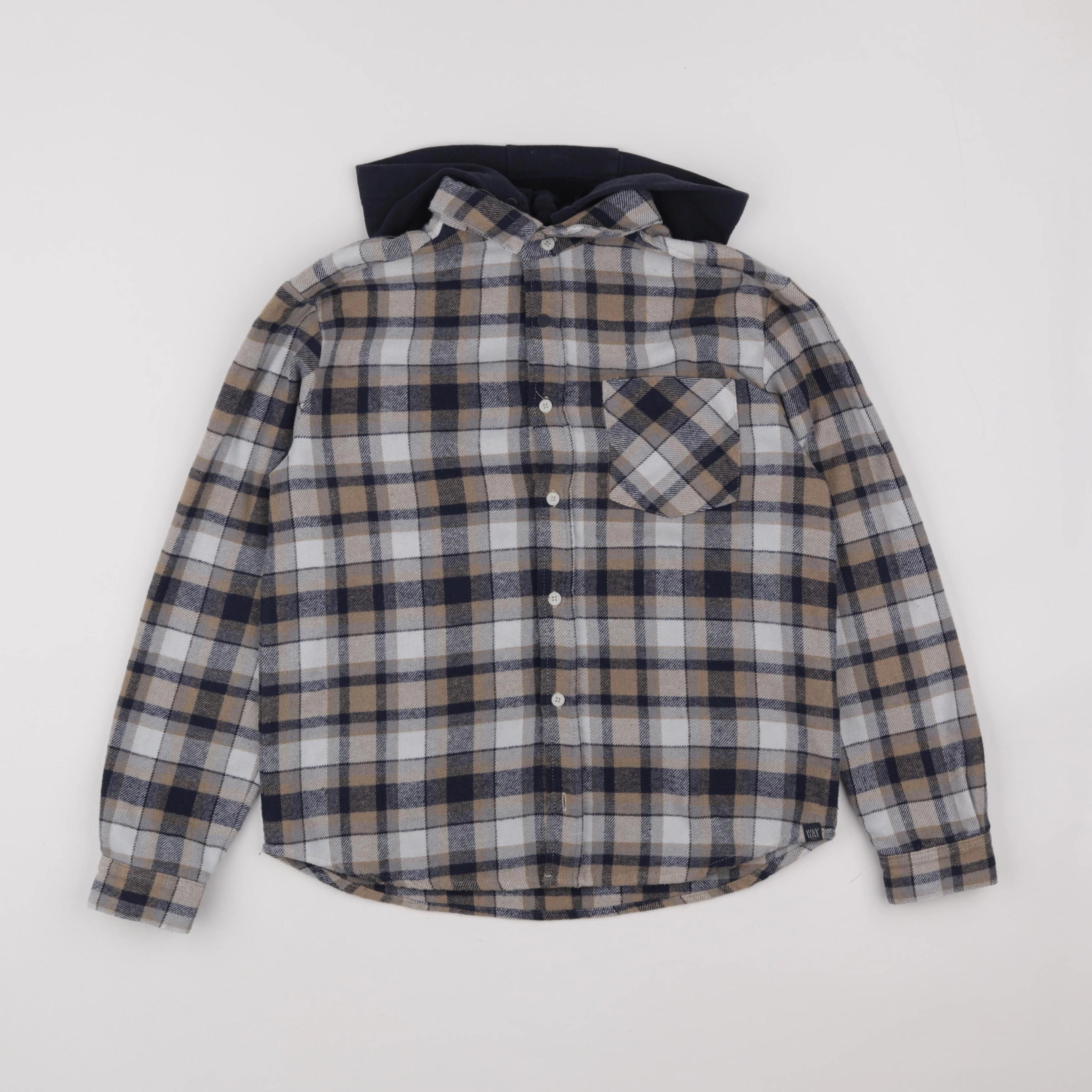 IKKS - chemise beige, bleu - 12 ans