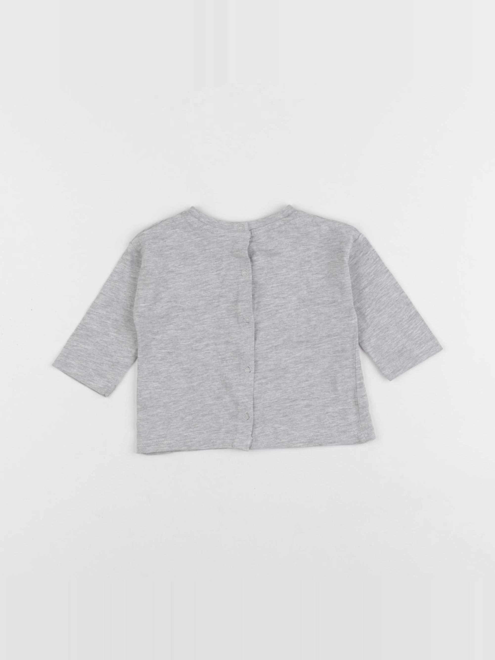 Vertbaudet - tee-shirt gris - 3 mois
