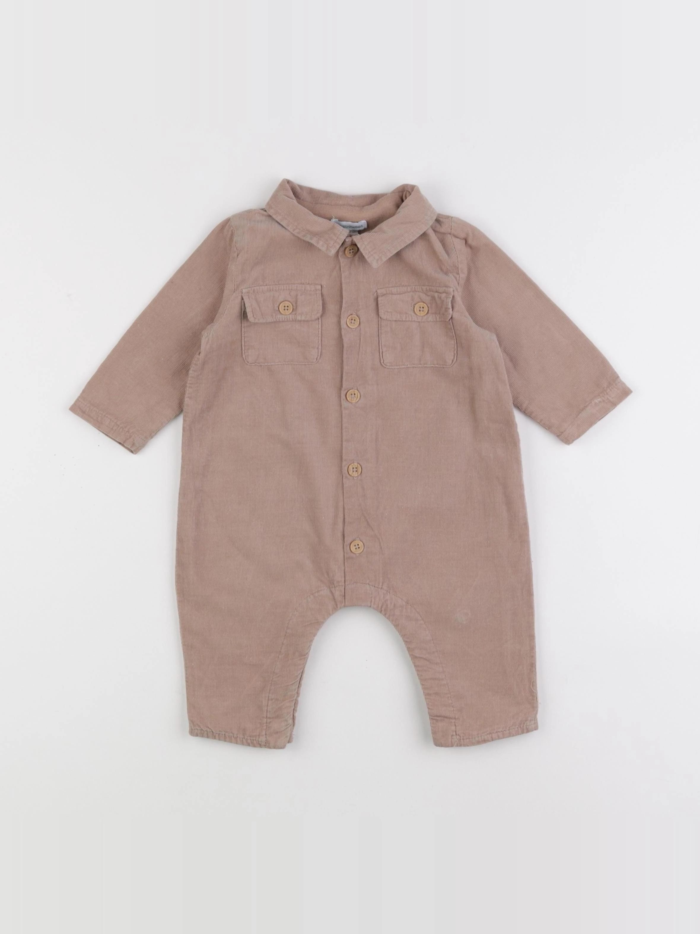 Vertbaudet - combinaison marron - 6 mois