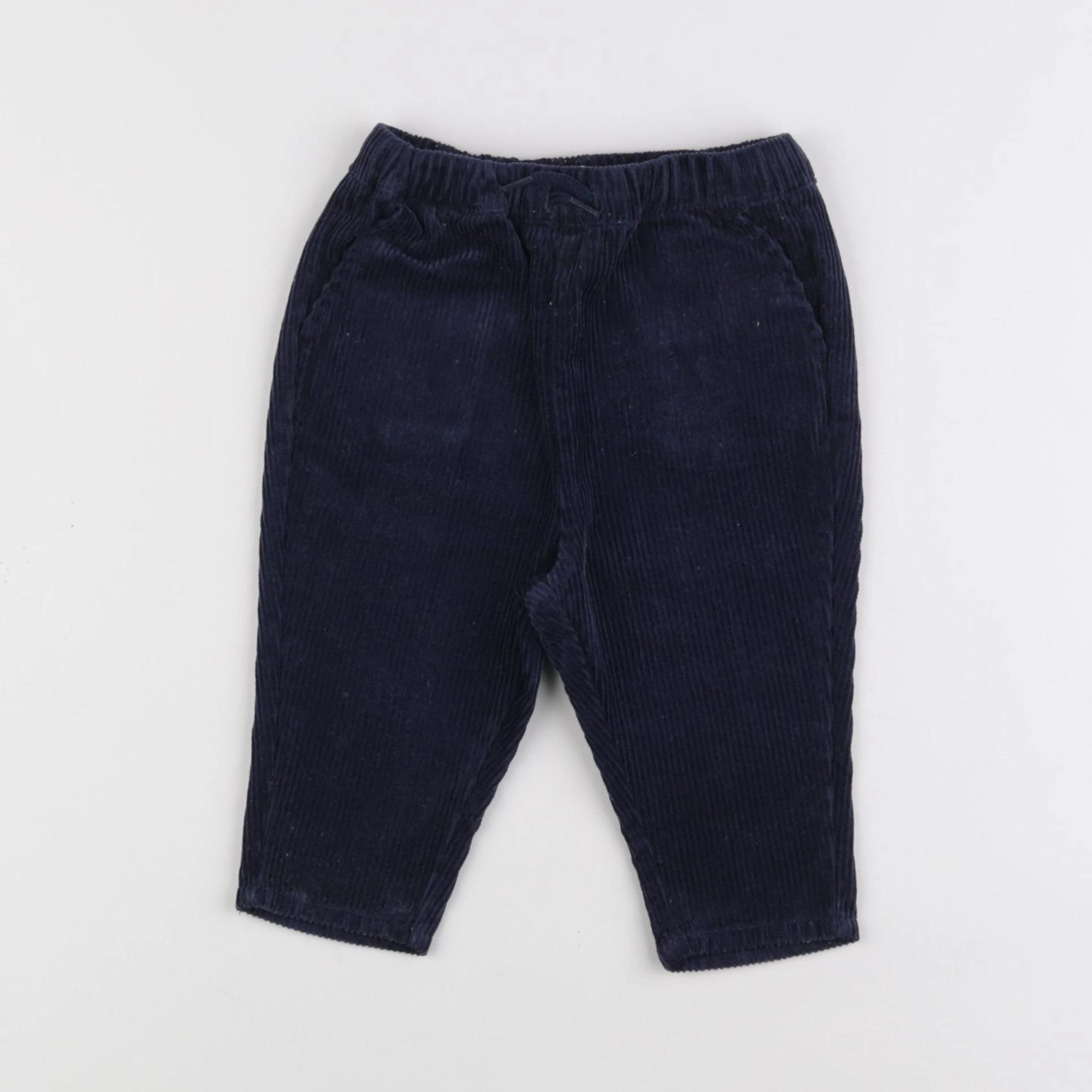 Vertbaudet - pantalon bleu - 9 mois