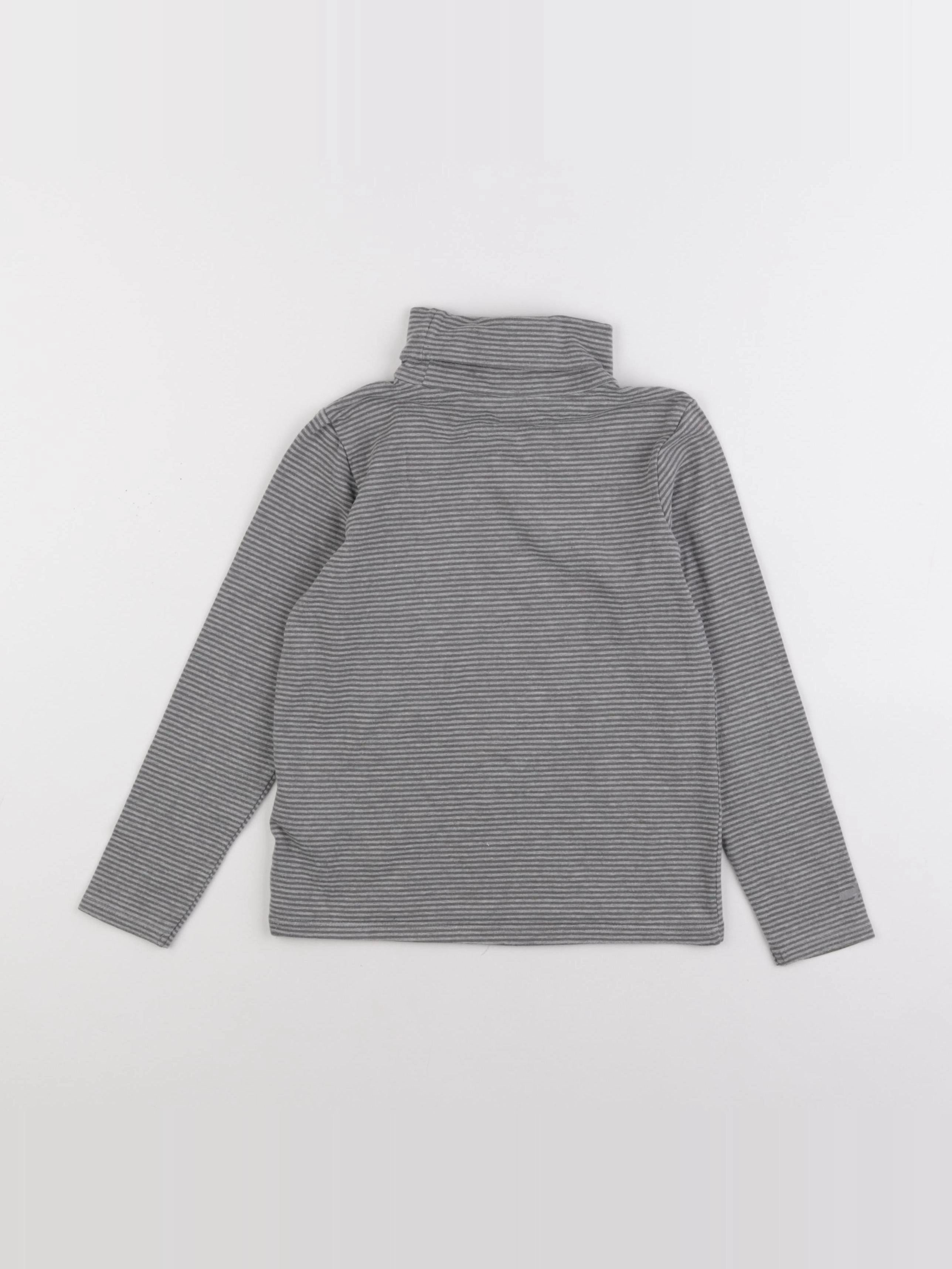 Vertbaudet - sous-pull gris - 8 ans