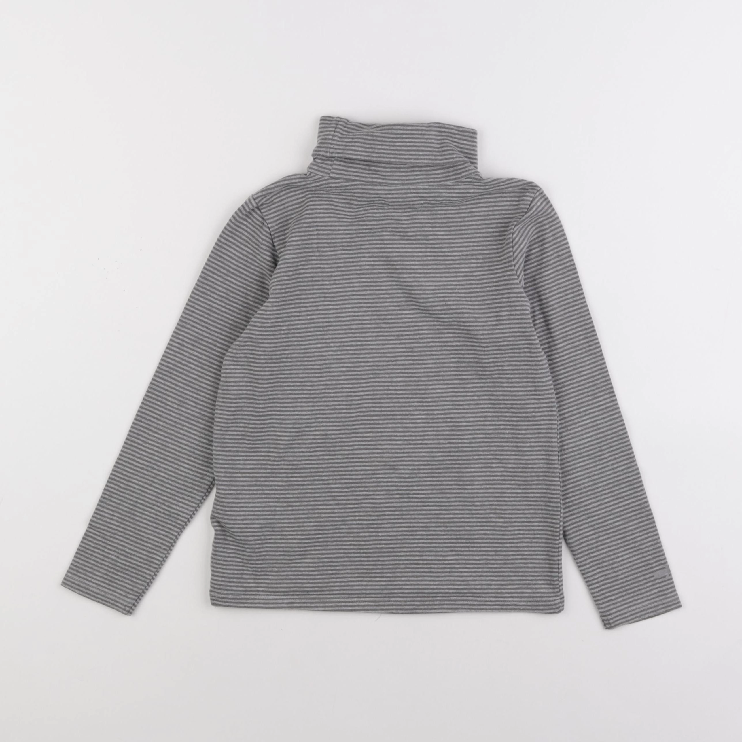 Vertbaudet - sous-pull gris - 8 ans