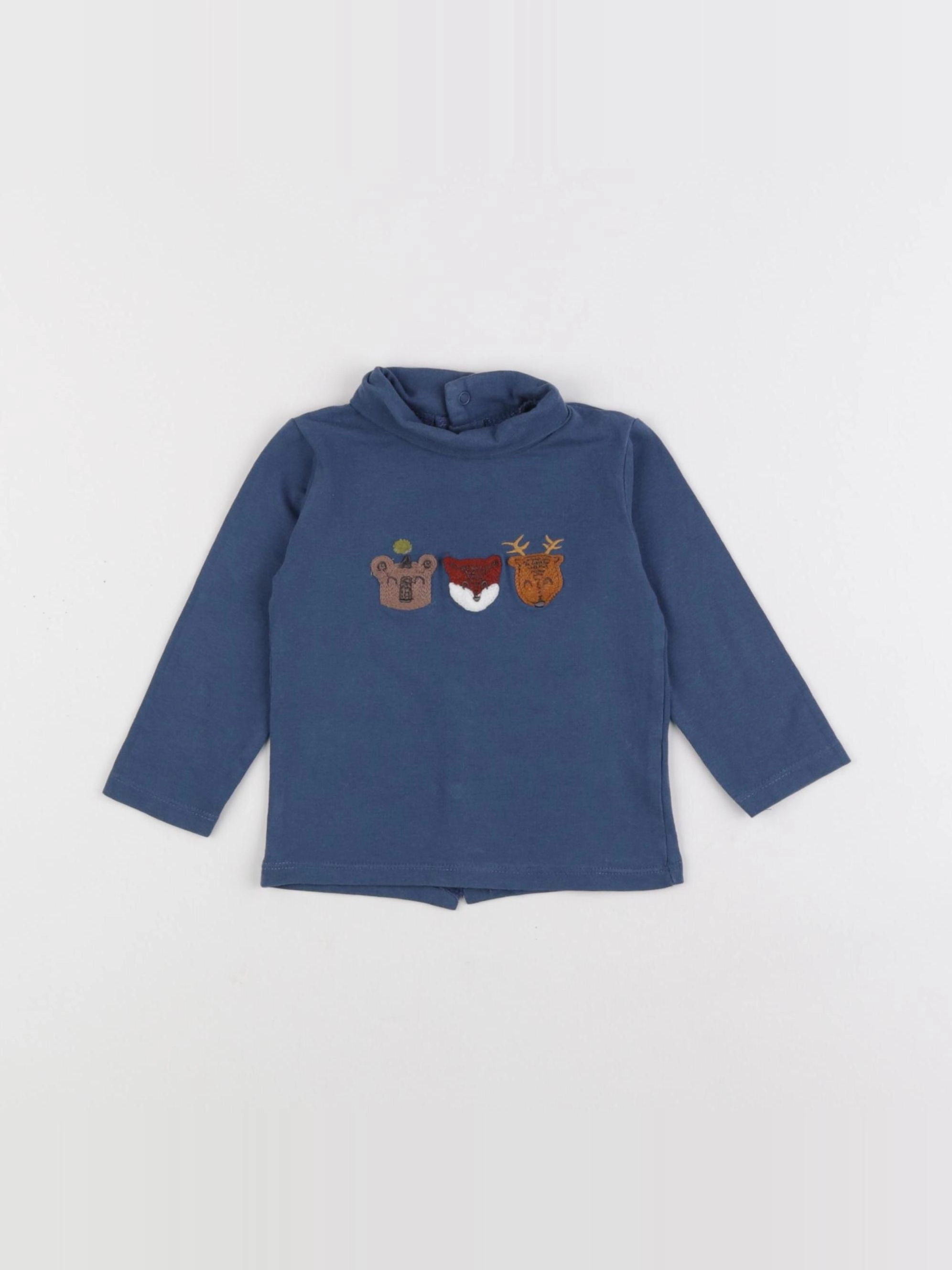 Vertbaudet - sous-pull bleu - 6 mois