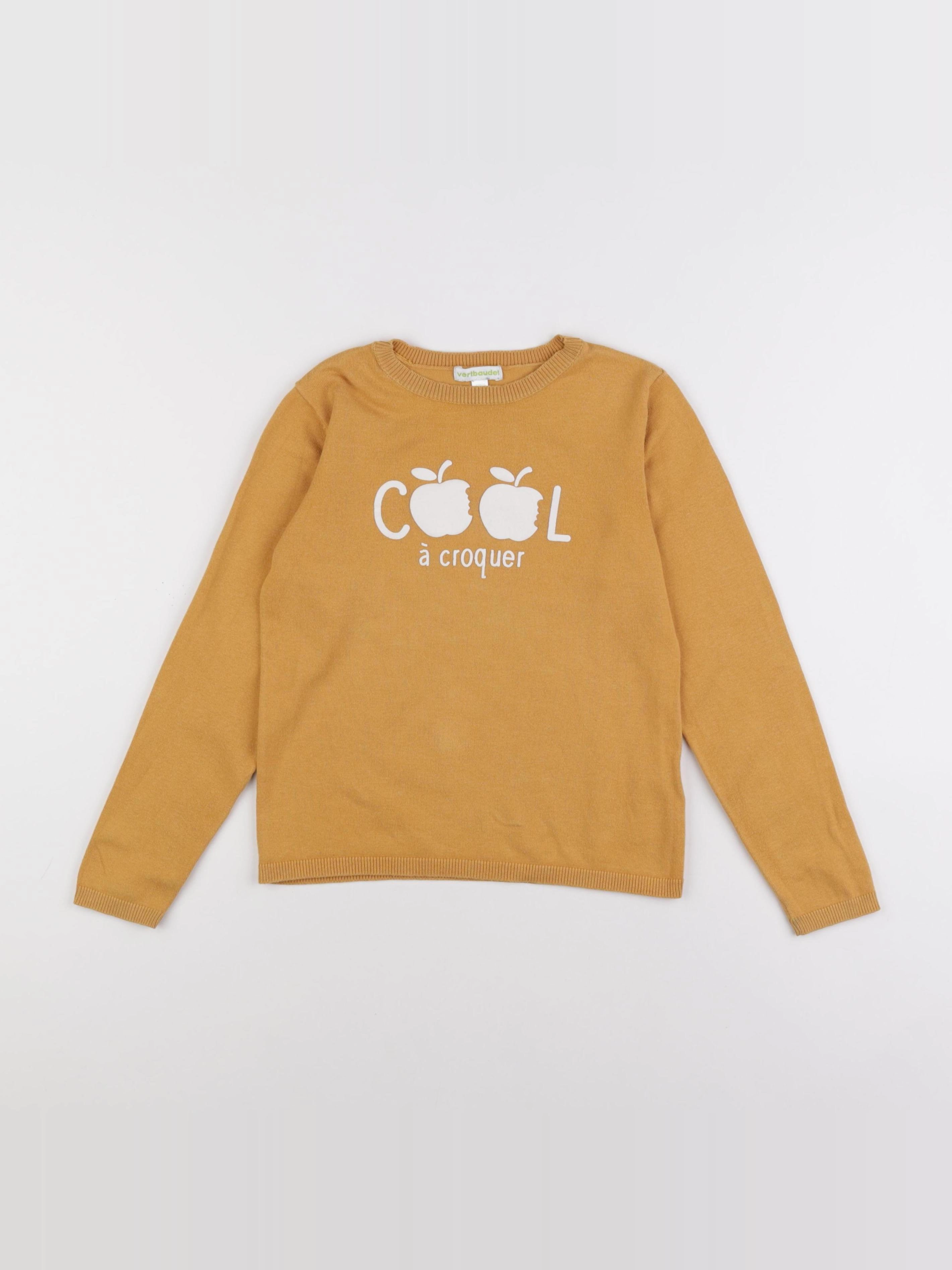 Vertbaudet - pull jaune - 8 ans