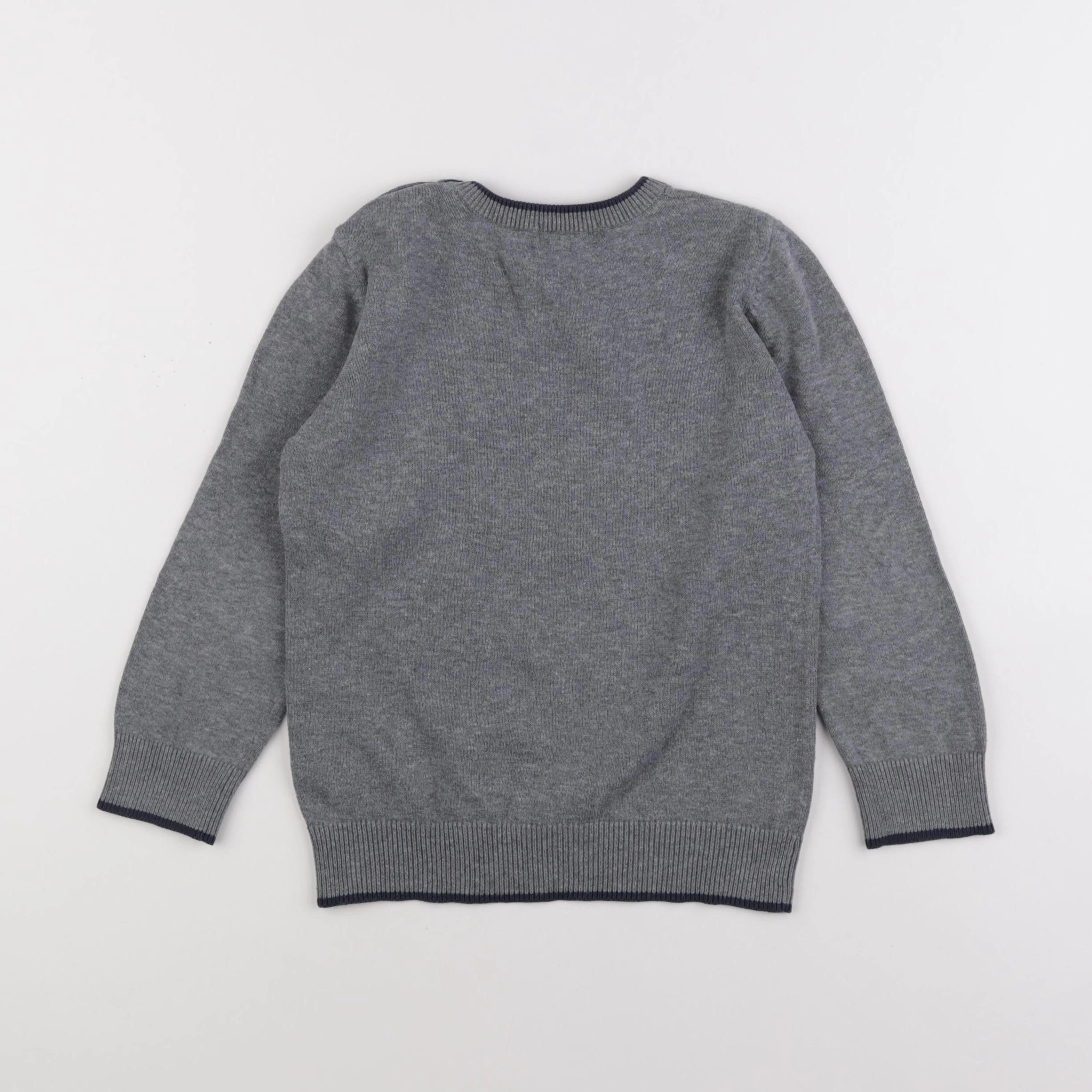 Vertbaudet - pull gris - 6 ans