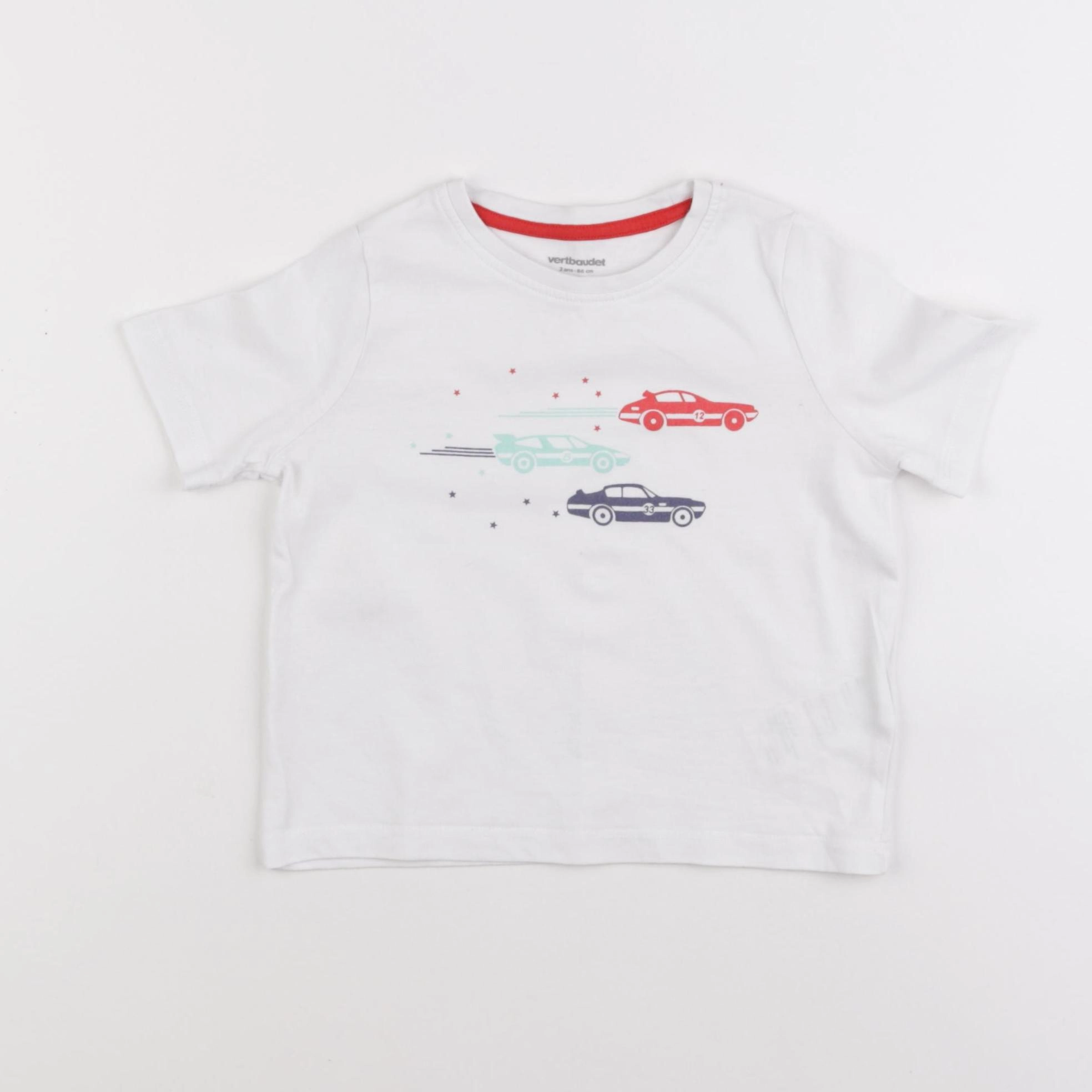 Vertbaudet - tee-shirt blanc - 2 ans