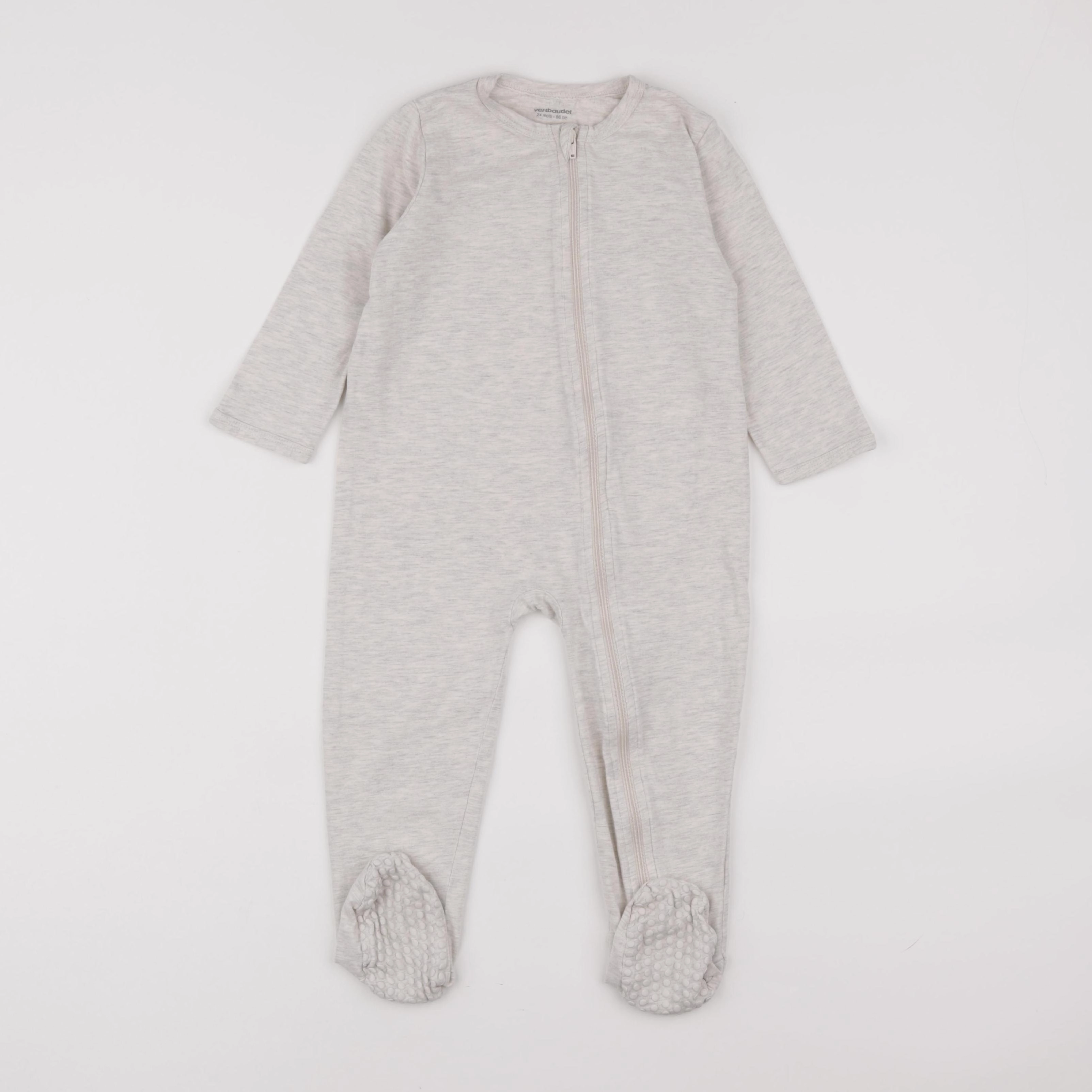 Vertbaudet - pyjama coton gris - 24 mois