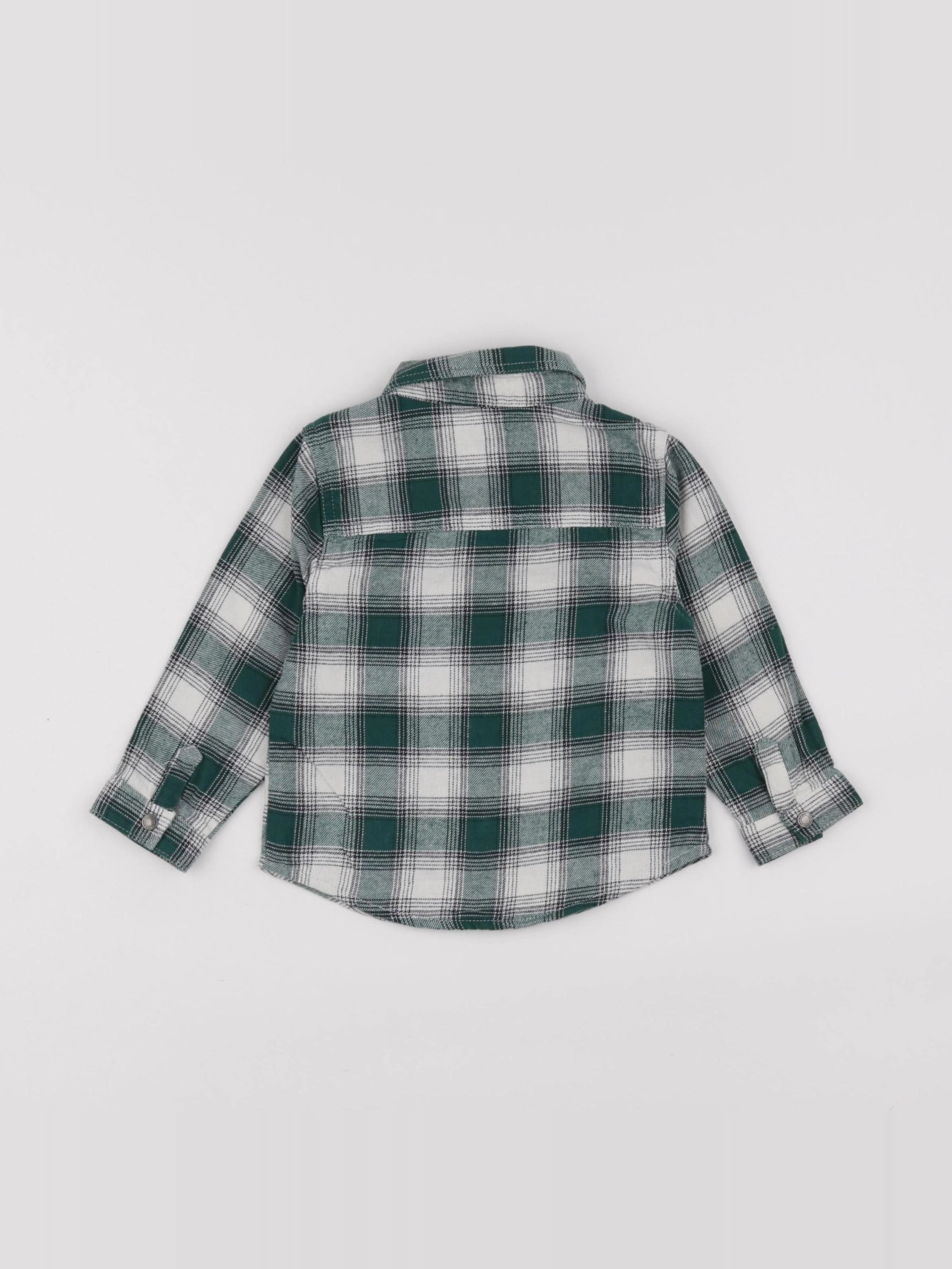 Vertbaudet - chemise blanc, vert - 18 mois