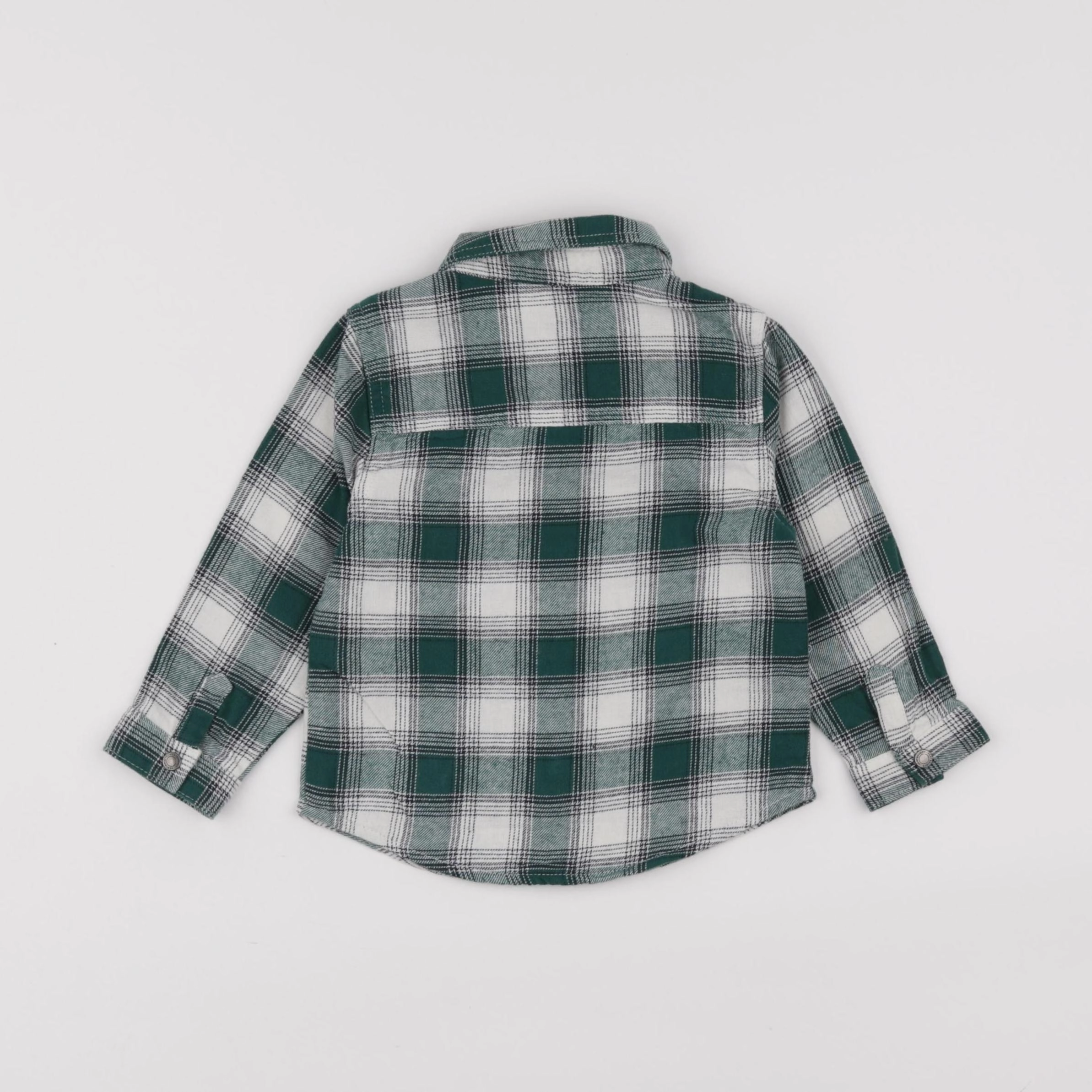 Vertbaudet - chemise blanc, vert - 18 mois