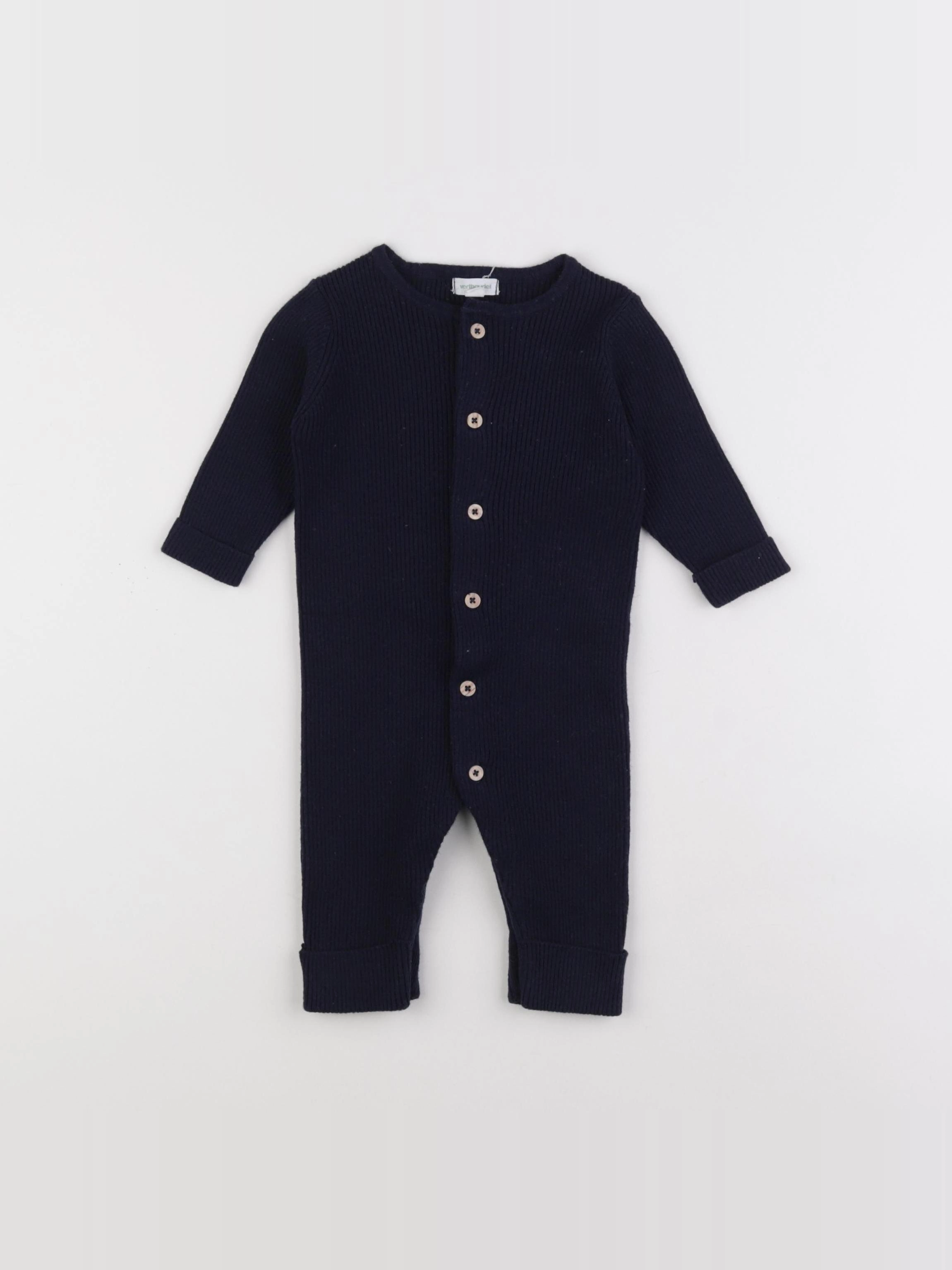Vertbaudet - combinaison bleu - 6 mois