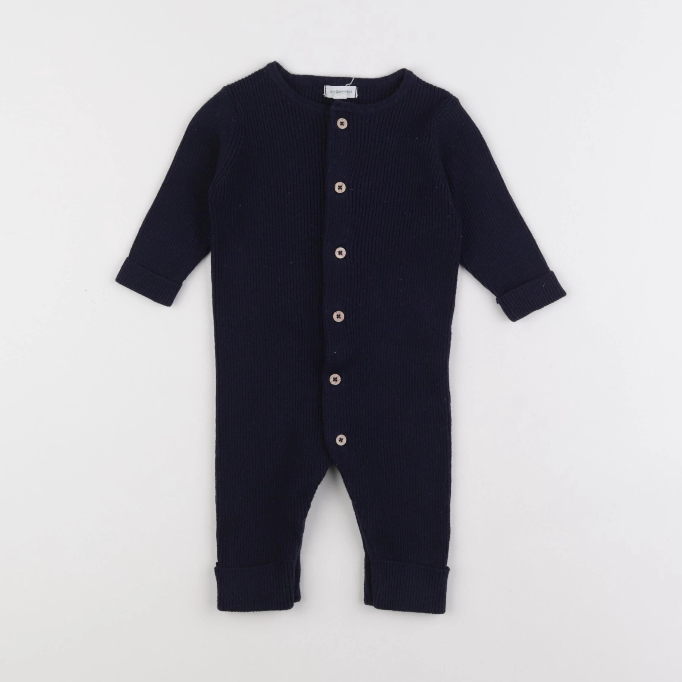 Vertbaudet - combinaison bleu - 6 mois