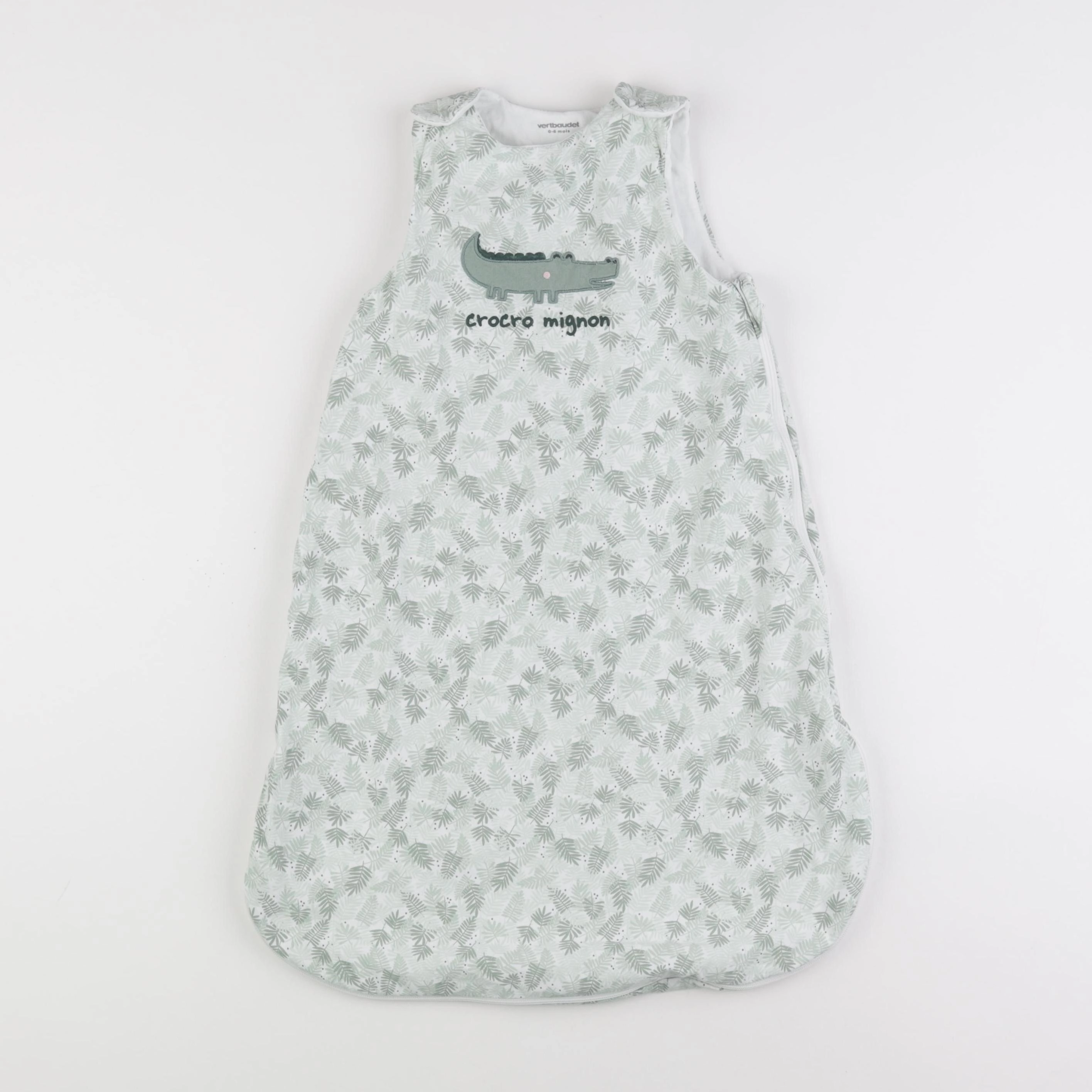 Vertbaudet - gigoteuse blanc, vert - 0/6 mois