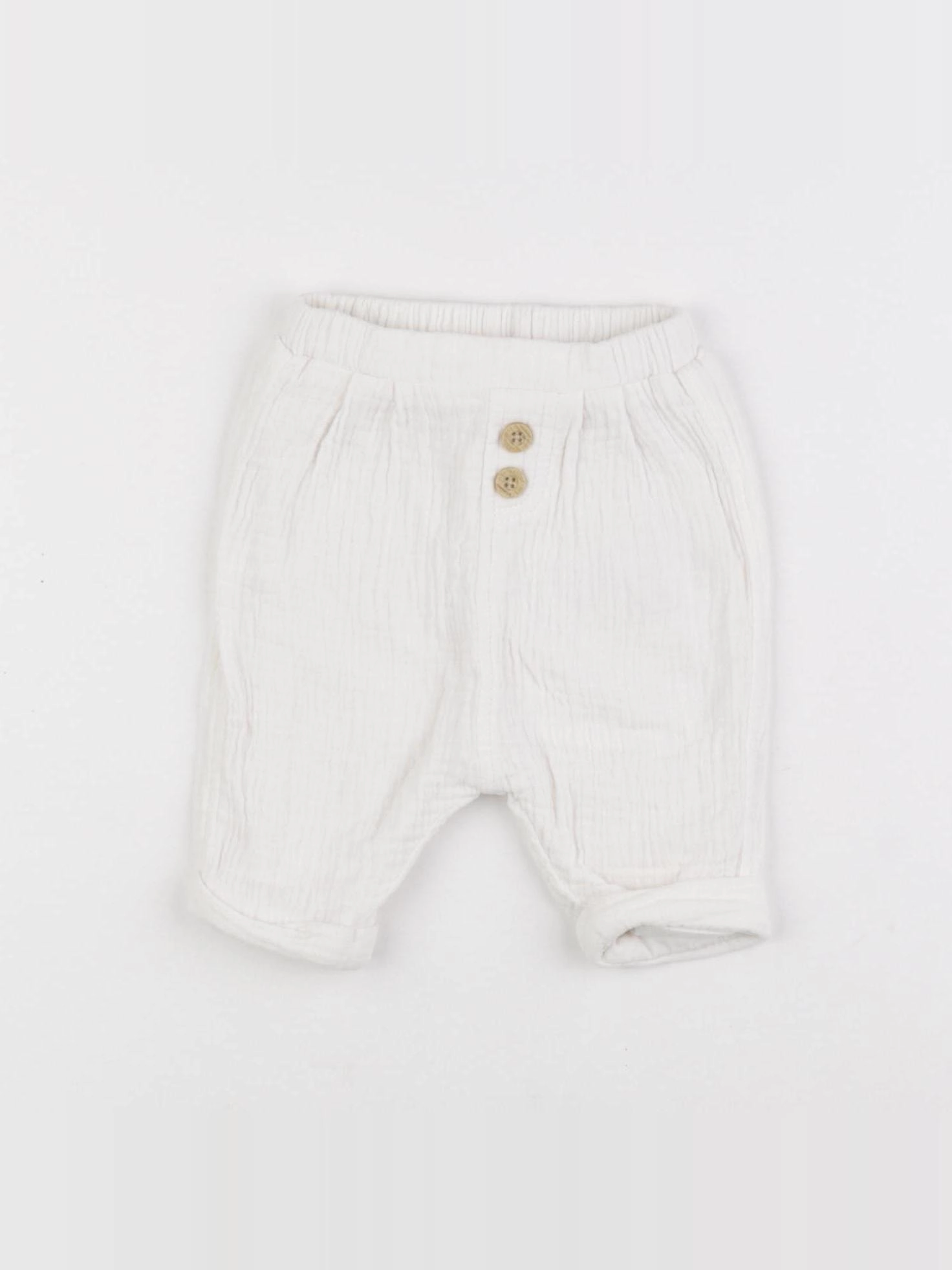 Vertbaudet - pantalon blanc - 1 mois