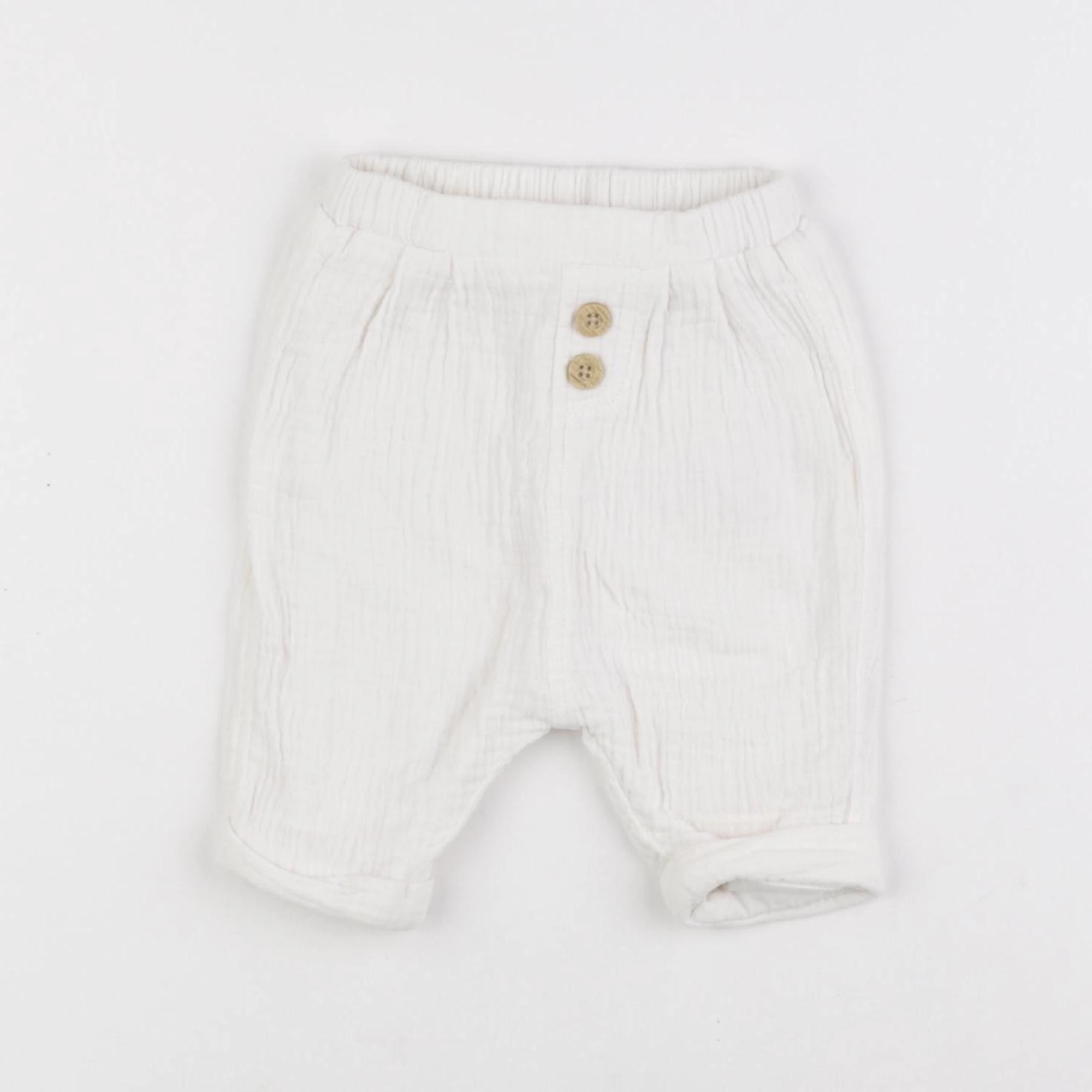 Vertbaudet - pantalon blanc - 1 mois
