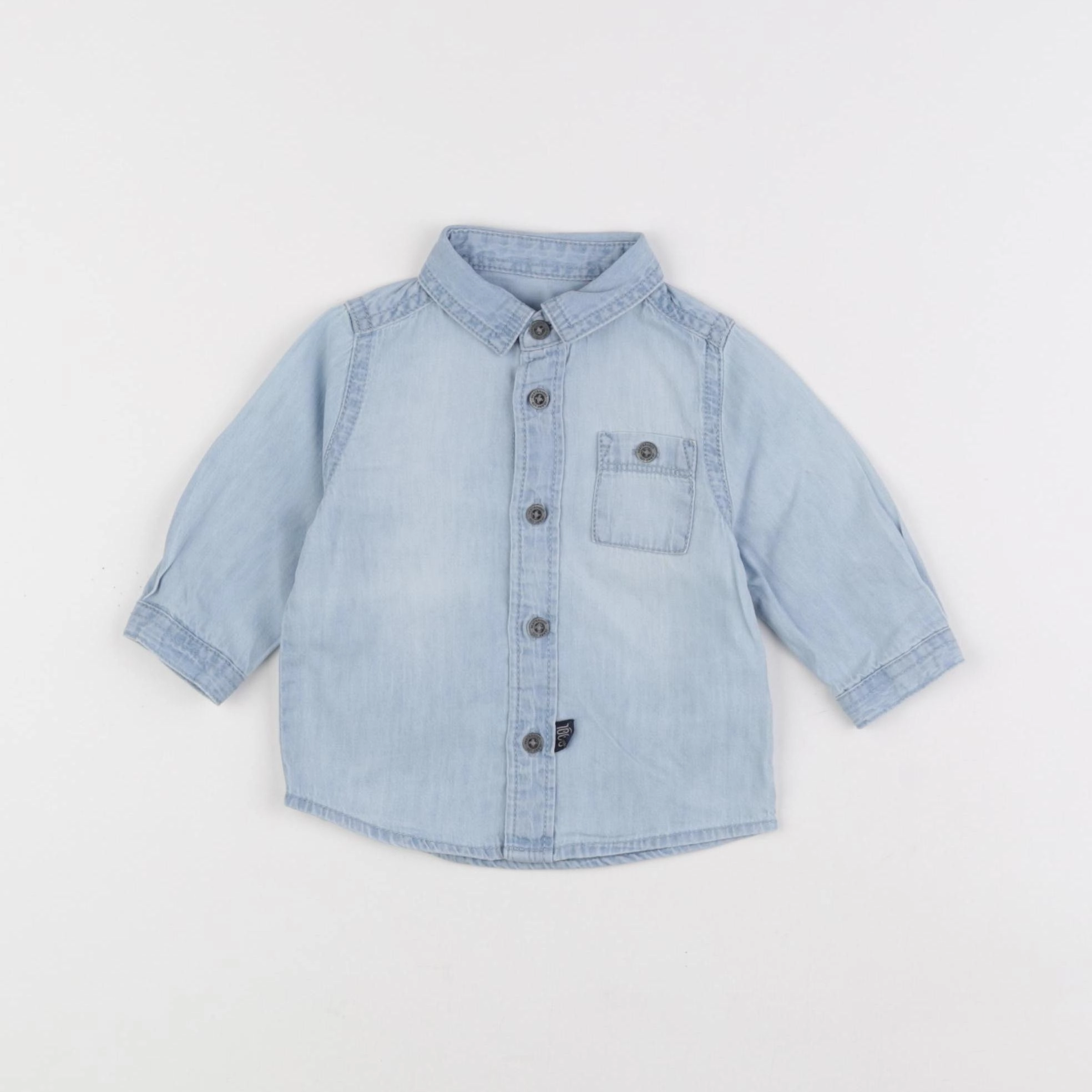 Vertbaudet - chemise bleu - 3 mois