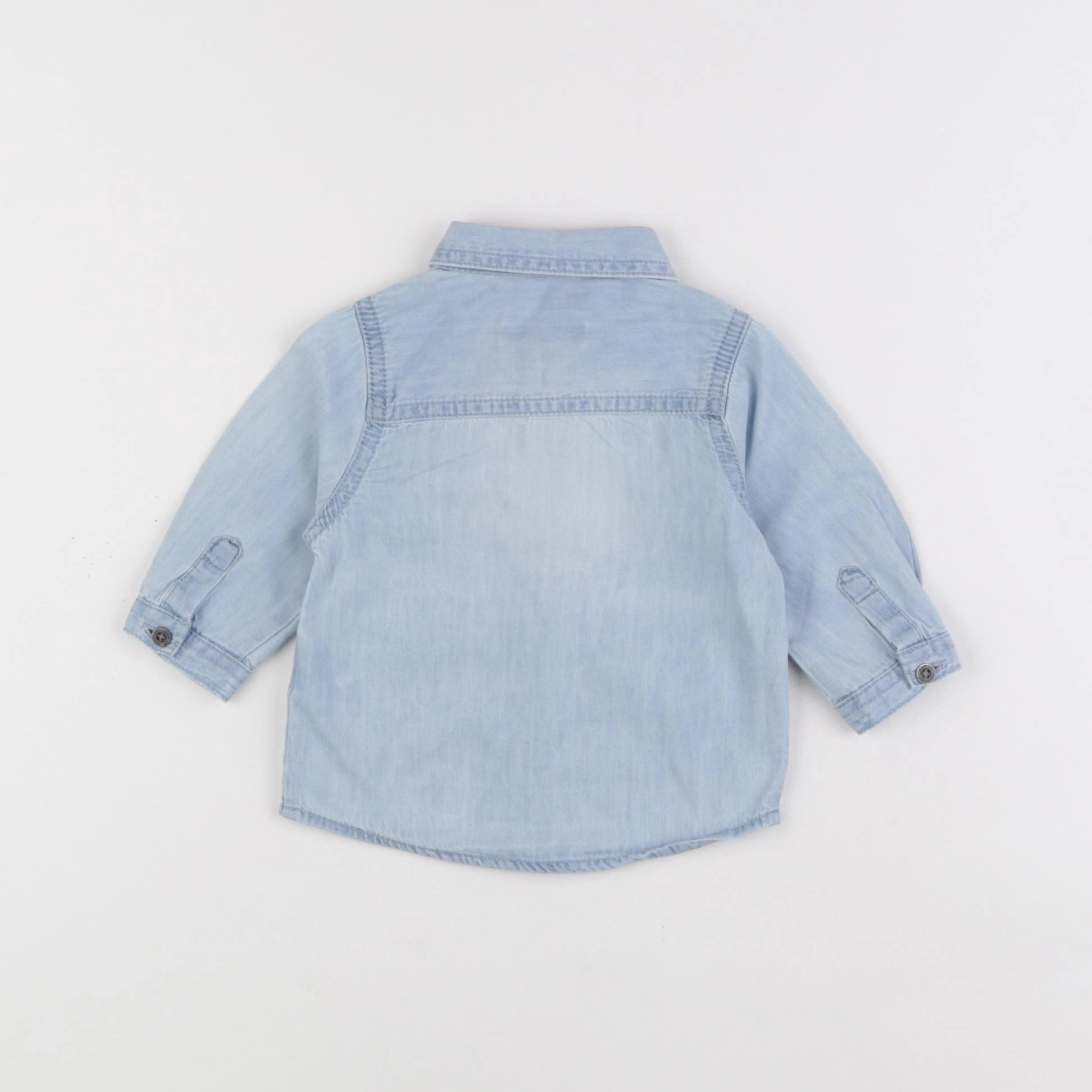 Vertbaudet - chemise bleu - 3 mois