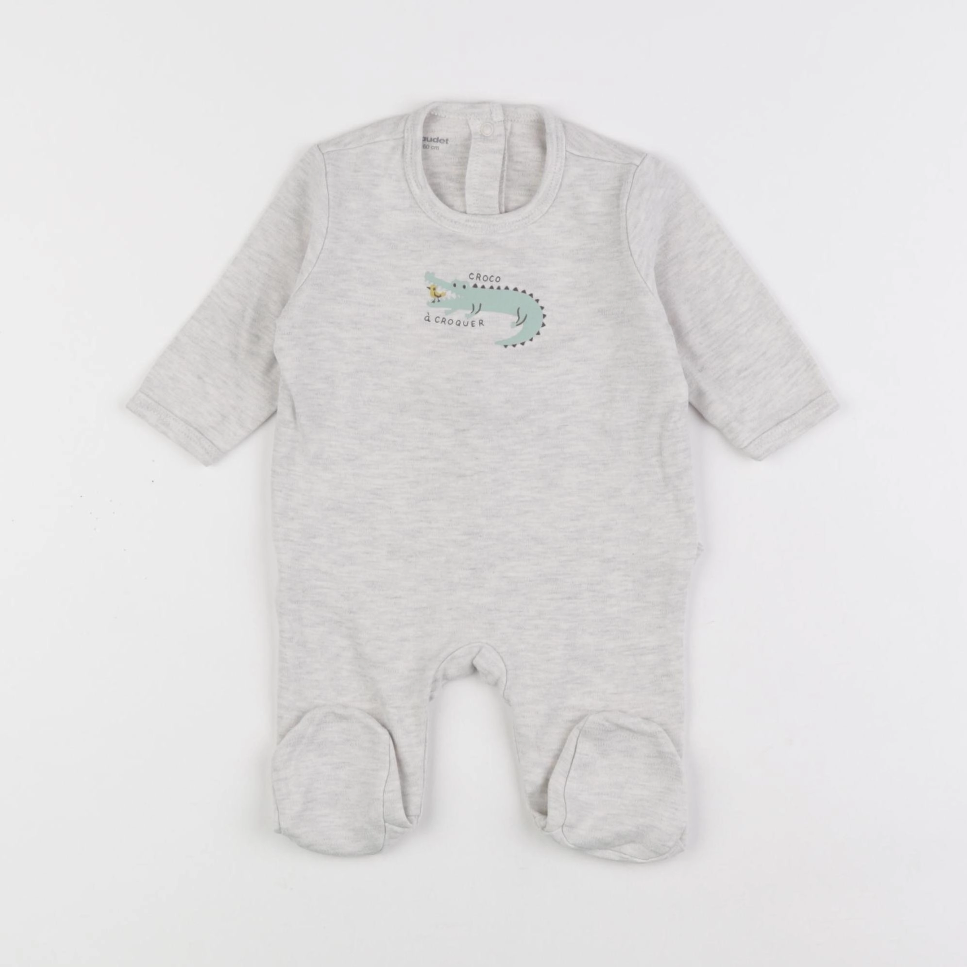 Vertbaudet - pyjama coton gris - 3 mois