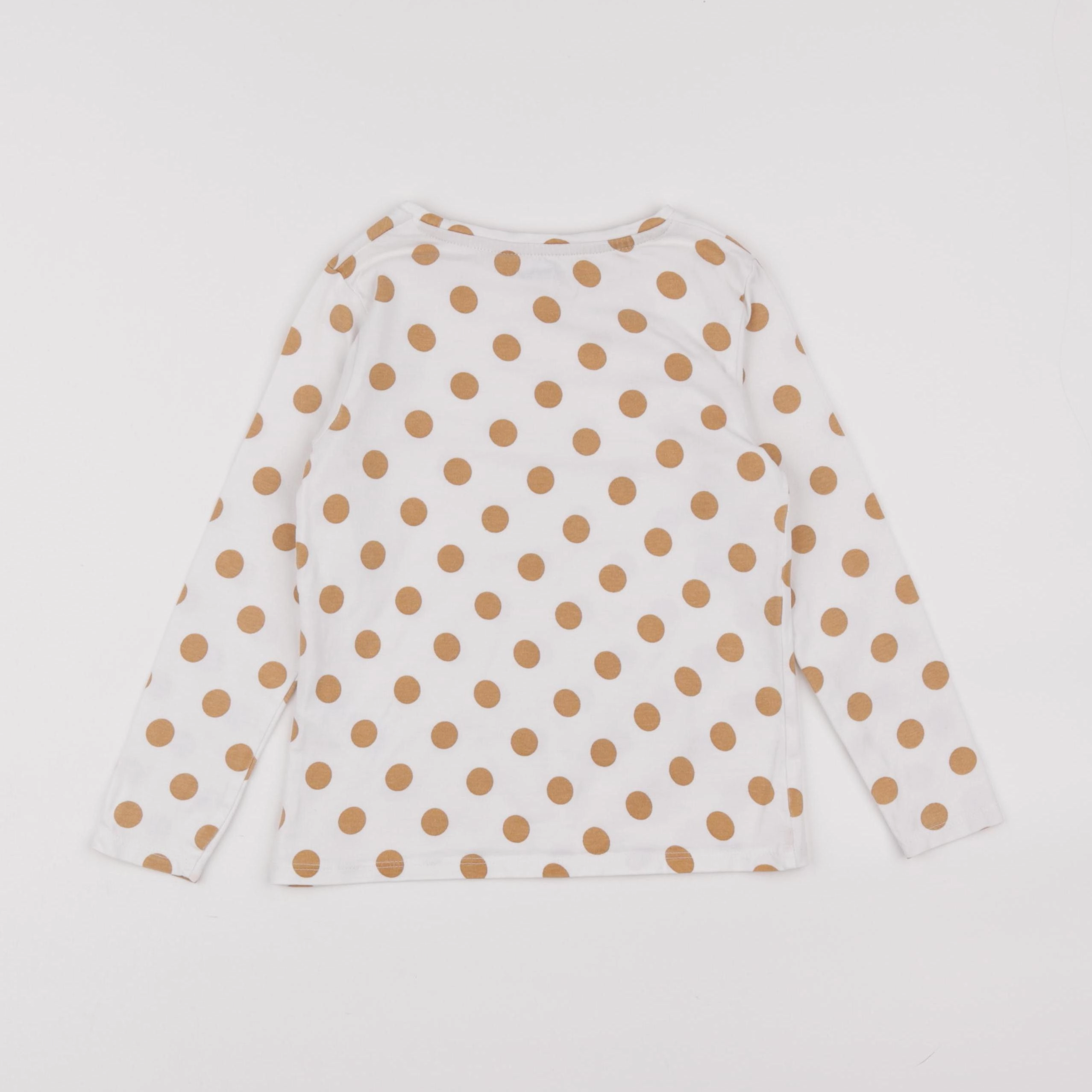 Vertbaudet - tee-shirt blanc, marron - 5 ans