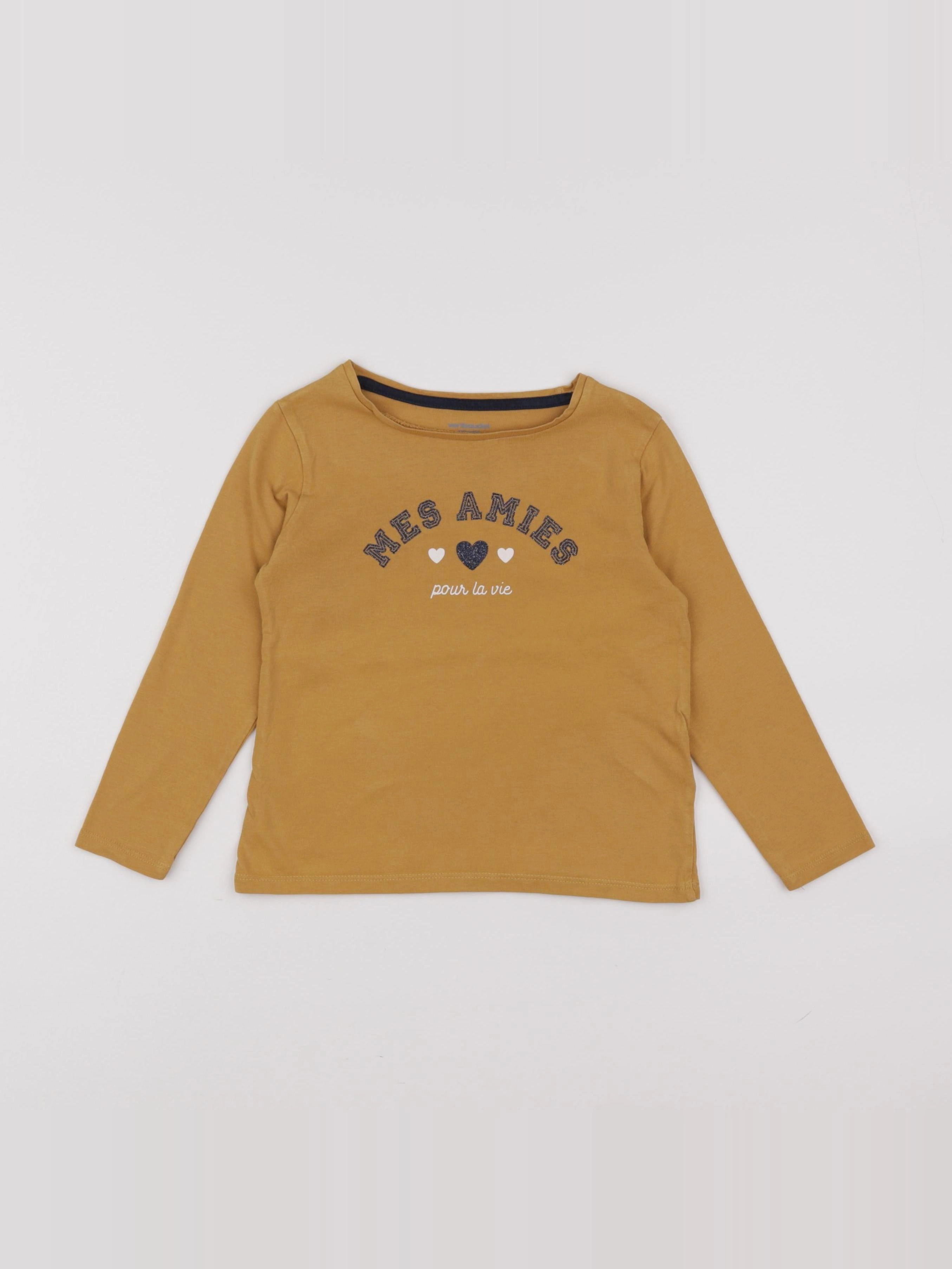 Vertbaudet - tee-shirt jaune - 5 ans