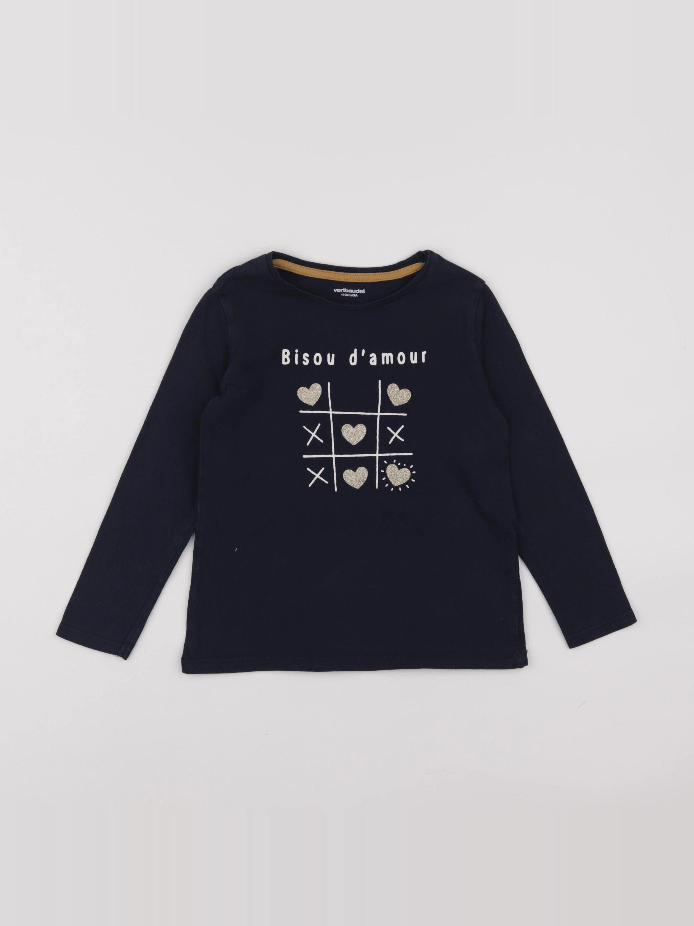 Vertbaudet - tee-shirt bleu - 5 ans