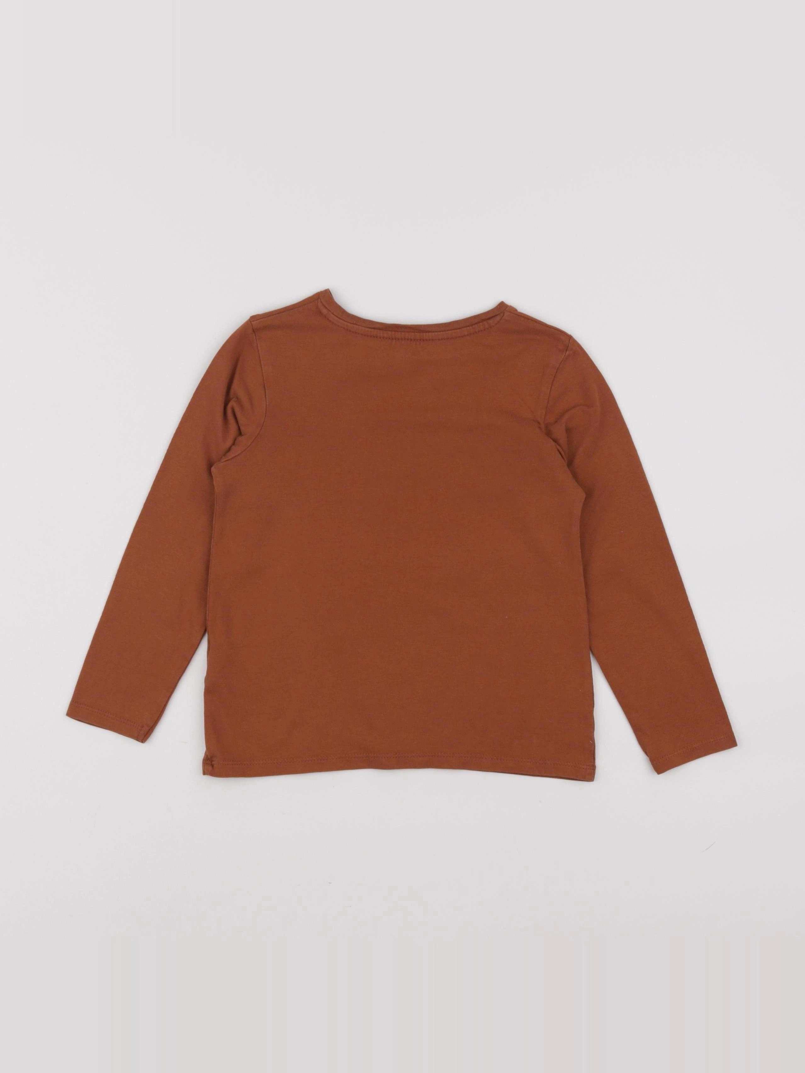 Vertbaudet - tee-shirt marron - 5 ans