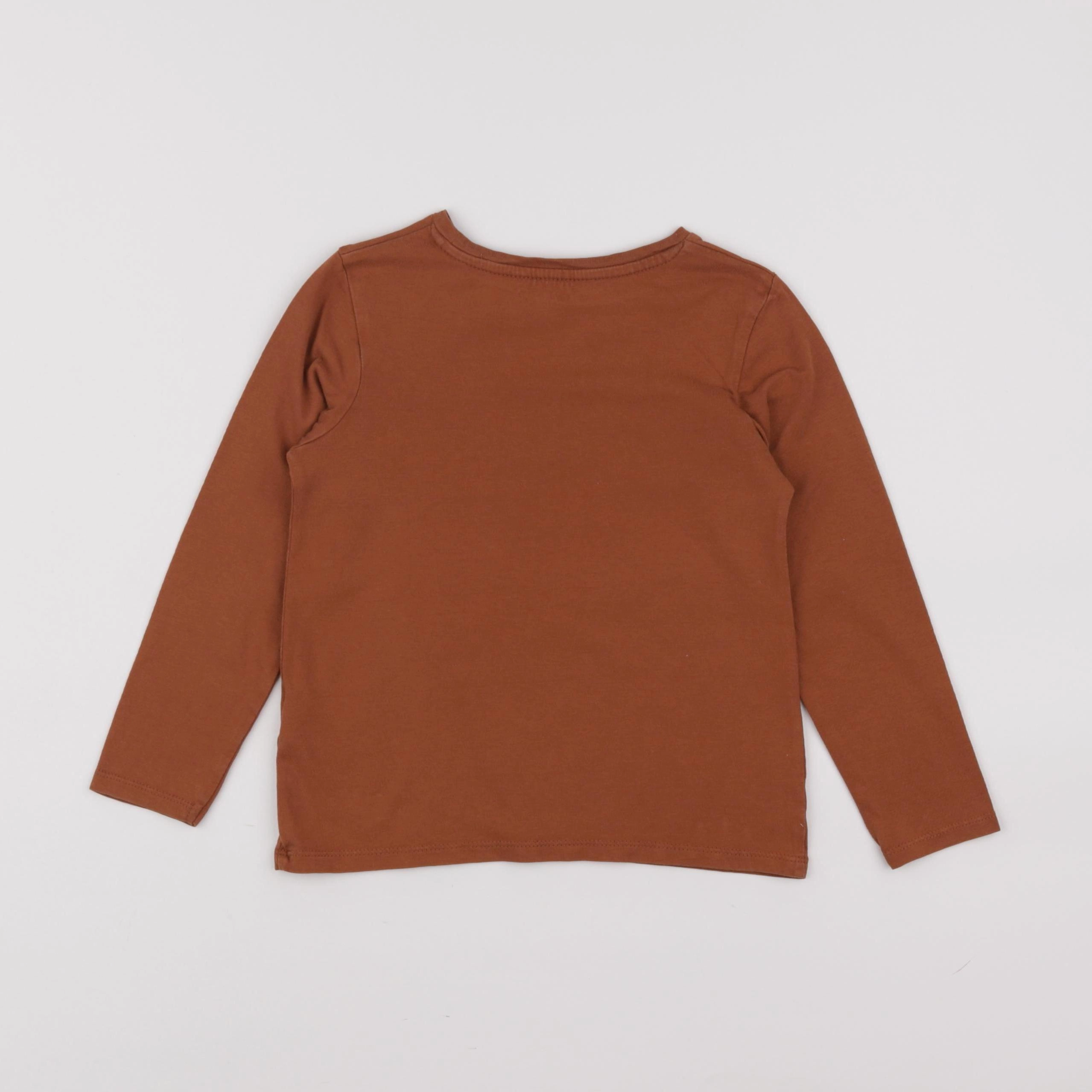 Vertbaudet - tee-shirt marron - 5 ans