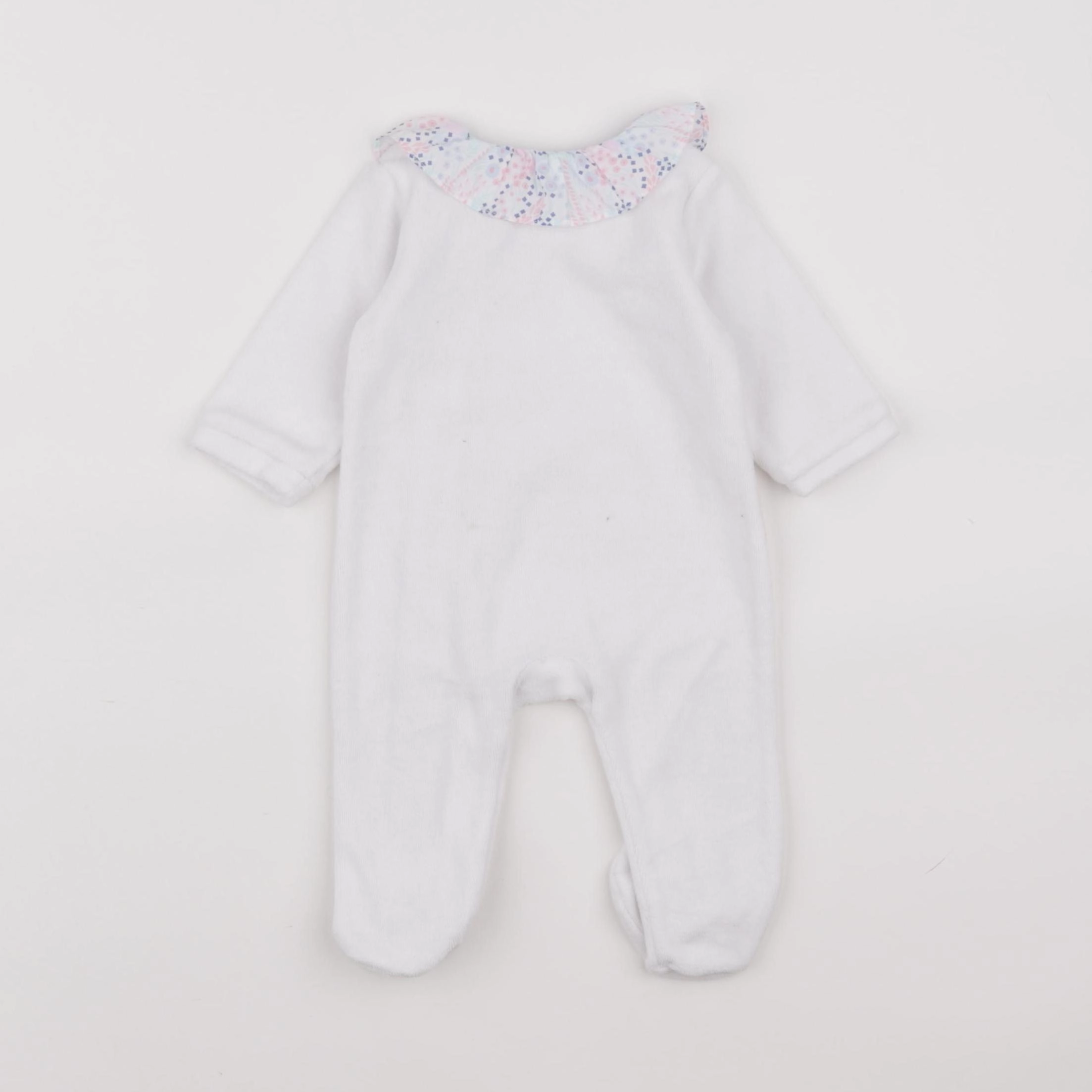 Jacadi - pyjama velours blanc - 1 mois