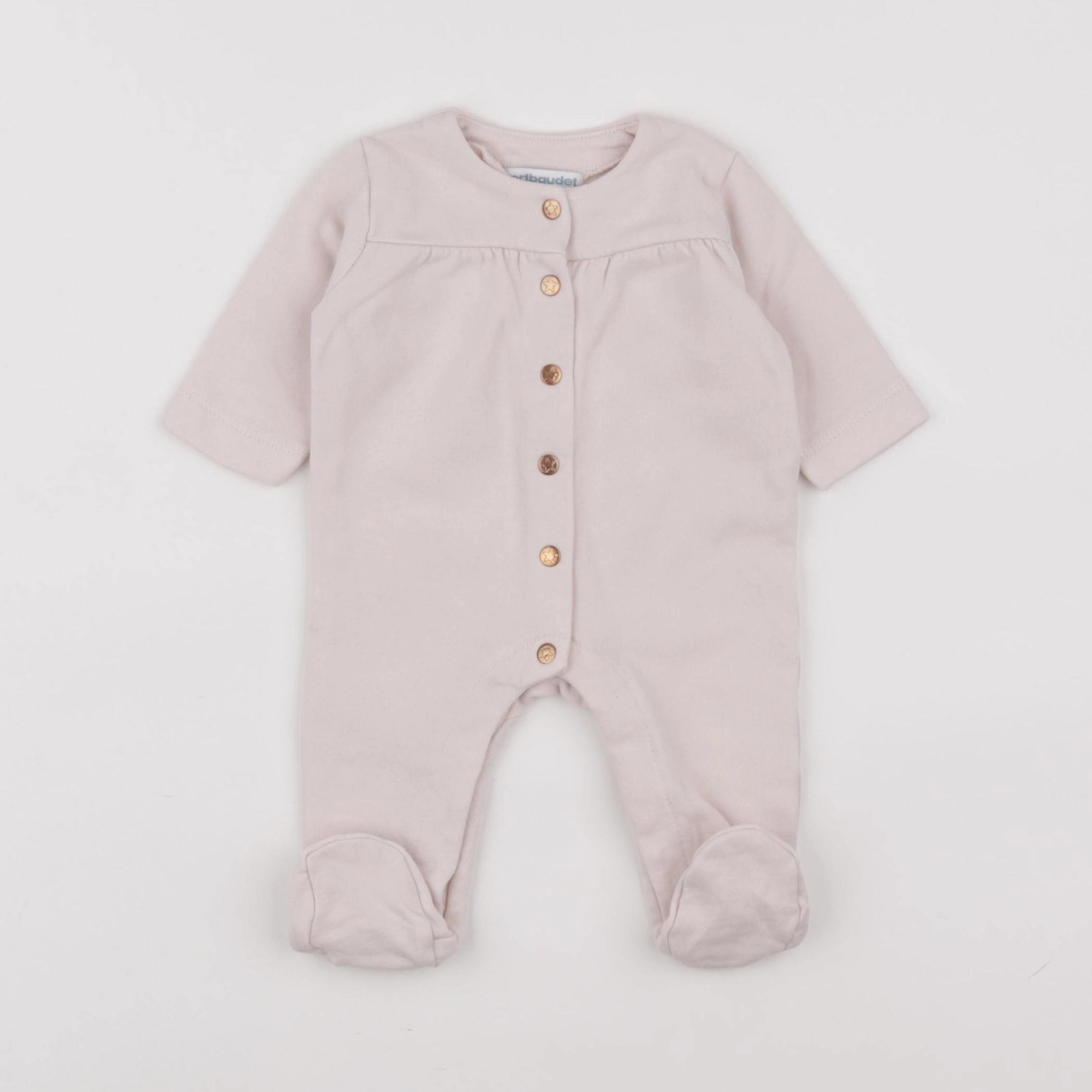 Vertbaudet - pyjama coton rose - 1 mois