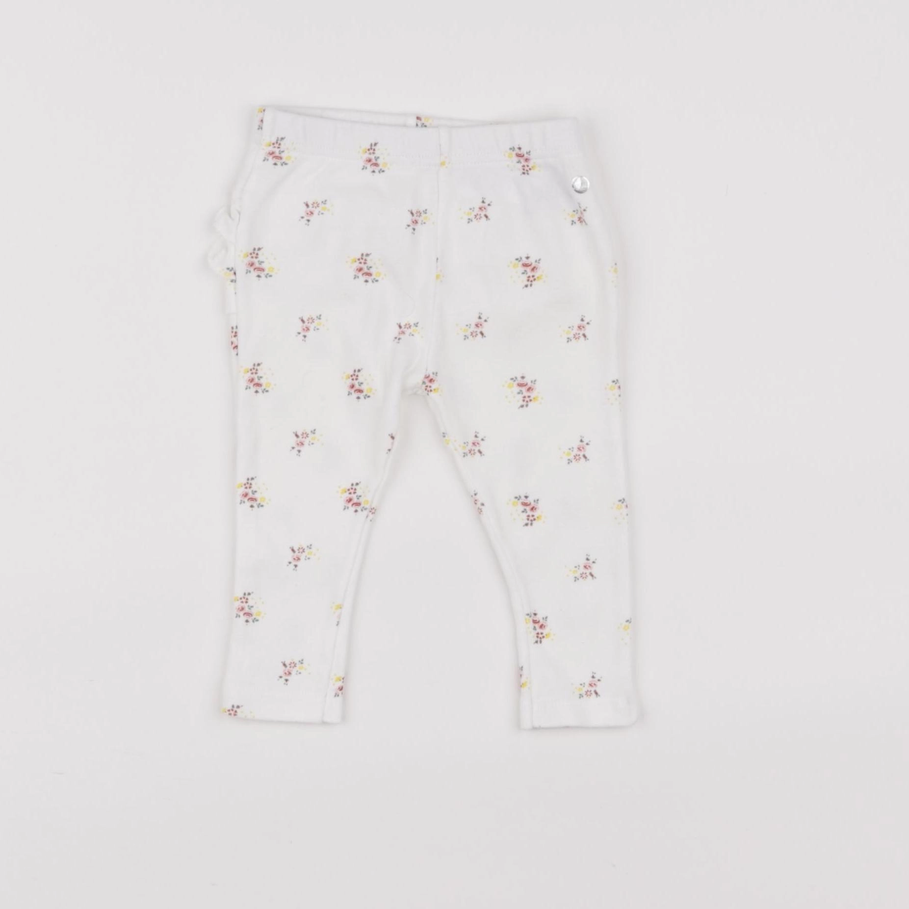Petit Bateau - legging volants au dos blanc - 6 mois