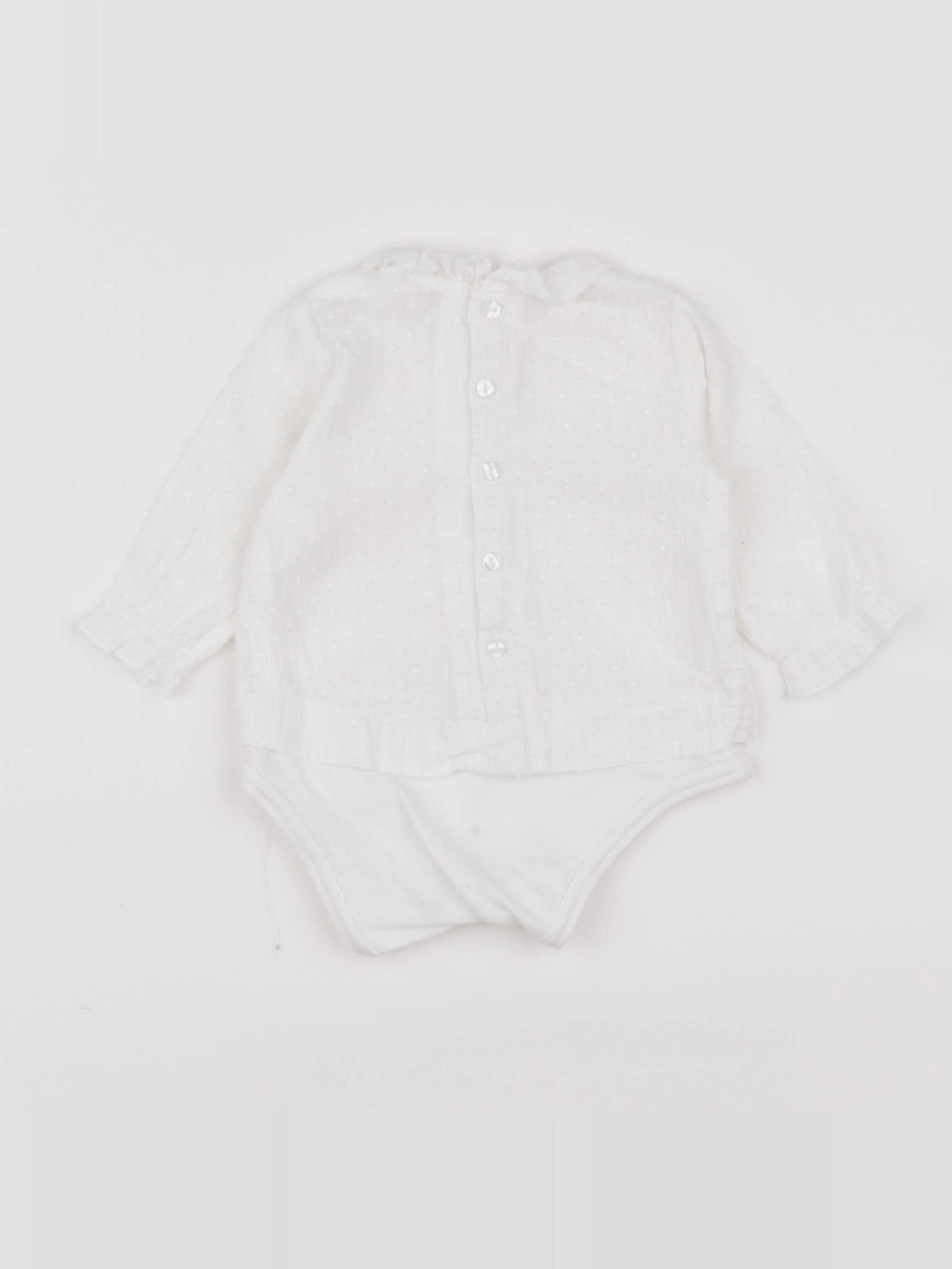 Zara - body blouse blanc - 1/3 mois