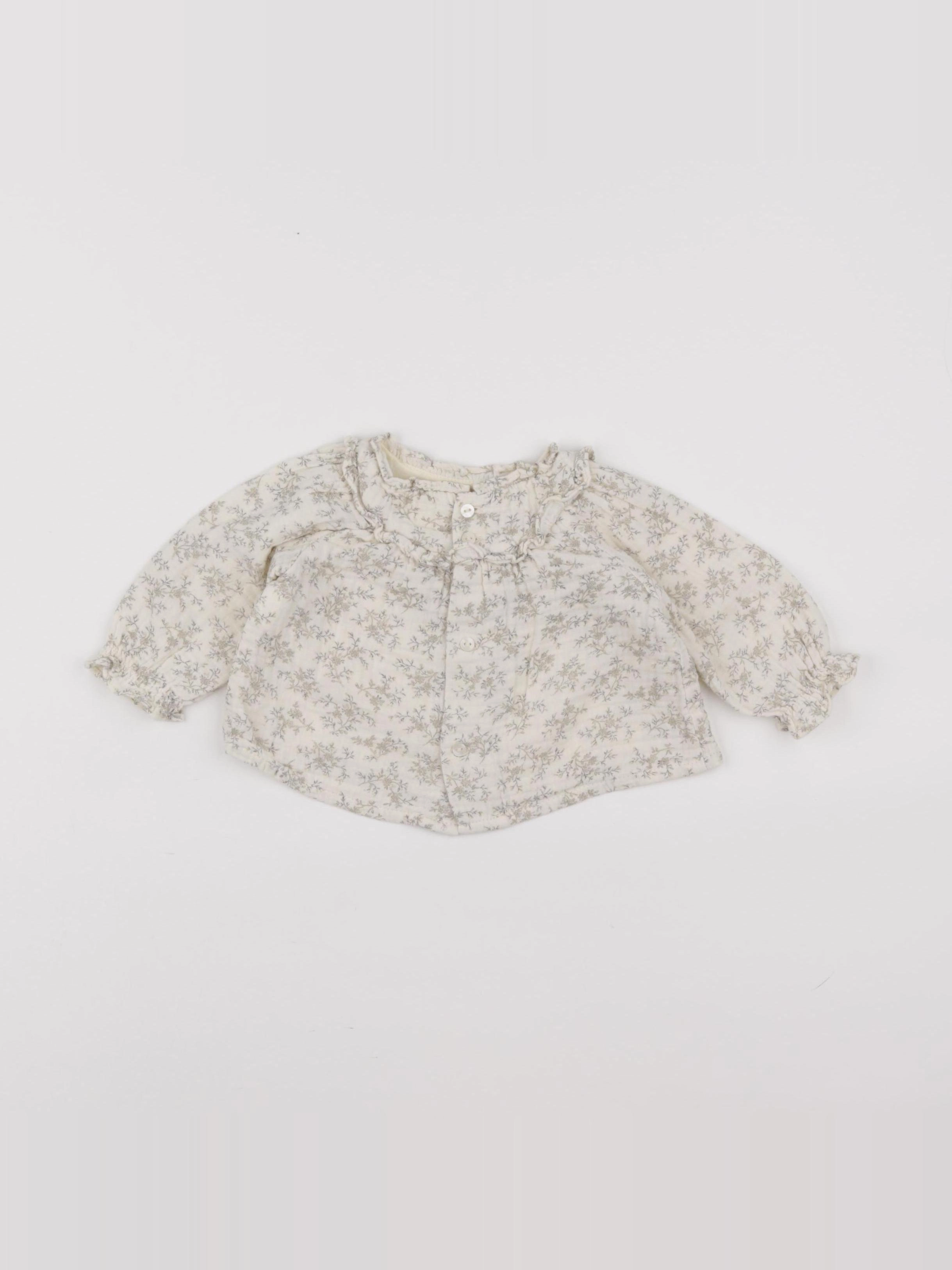 Zara - blouse beige - 1/3 mois
