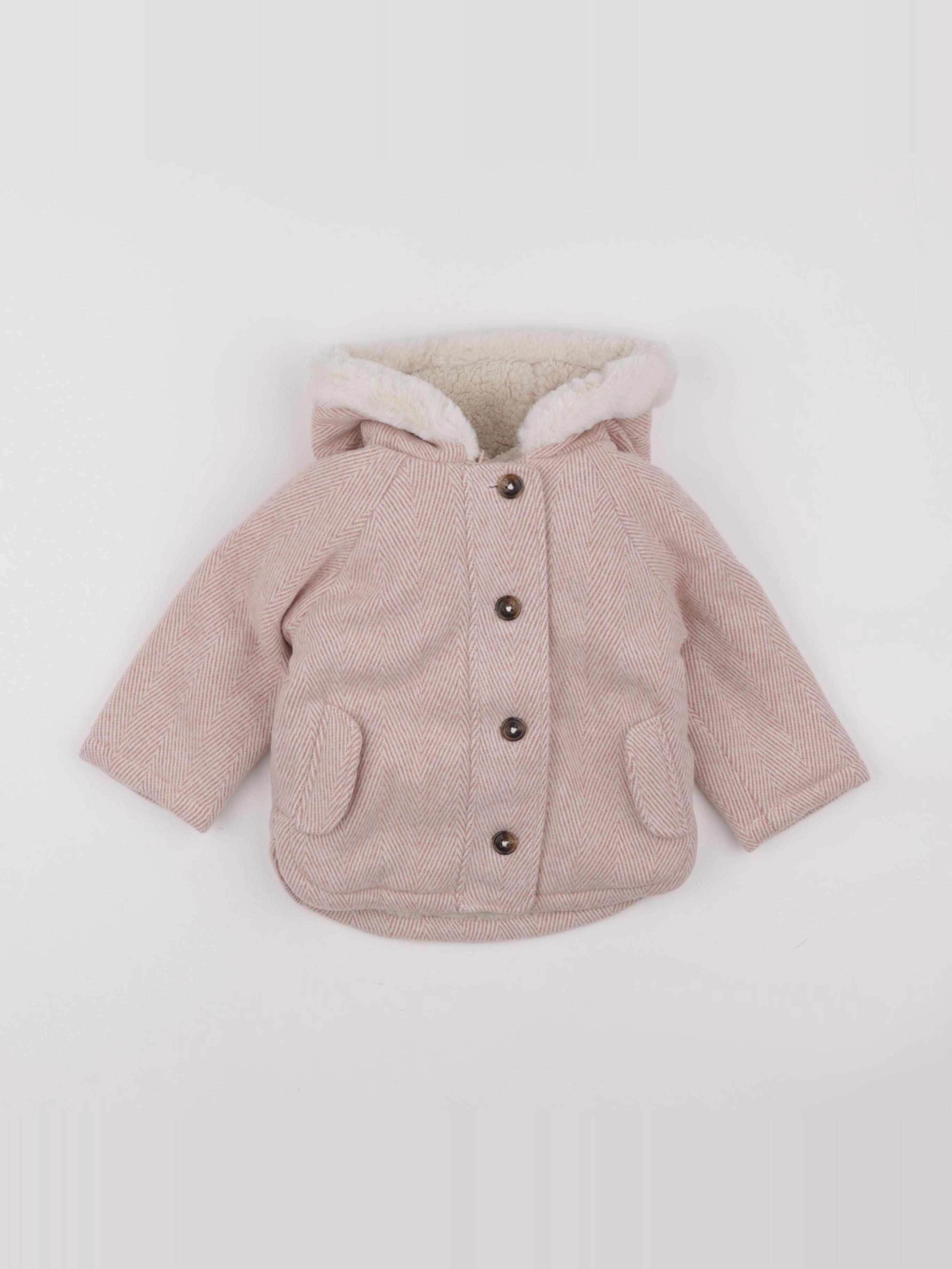 Vertbaudet - manteau rose - 18 mois