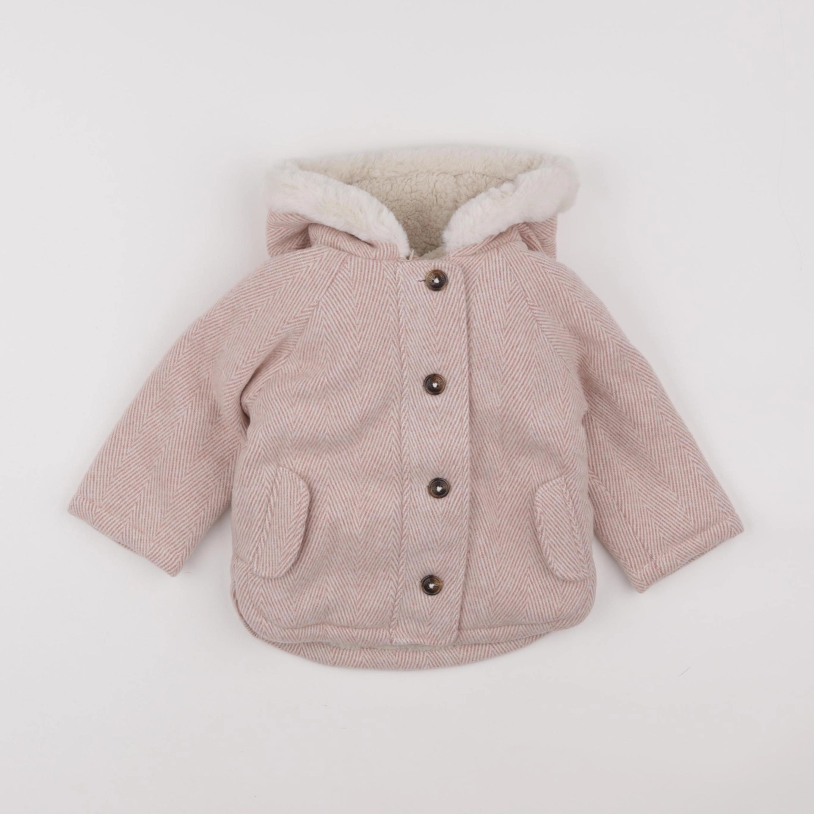 Vertbaudet - manteau rose - 18 mois