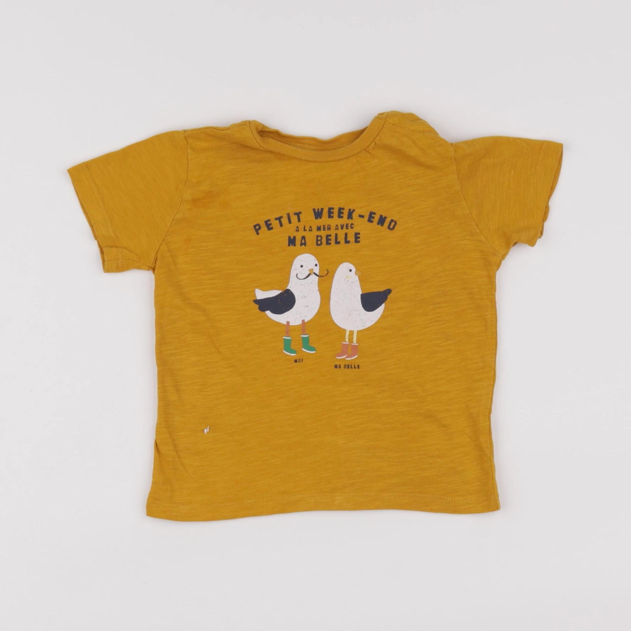 Vertbaudet - tee-shirt jaune - 18 mois