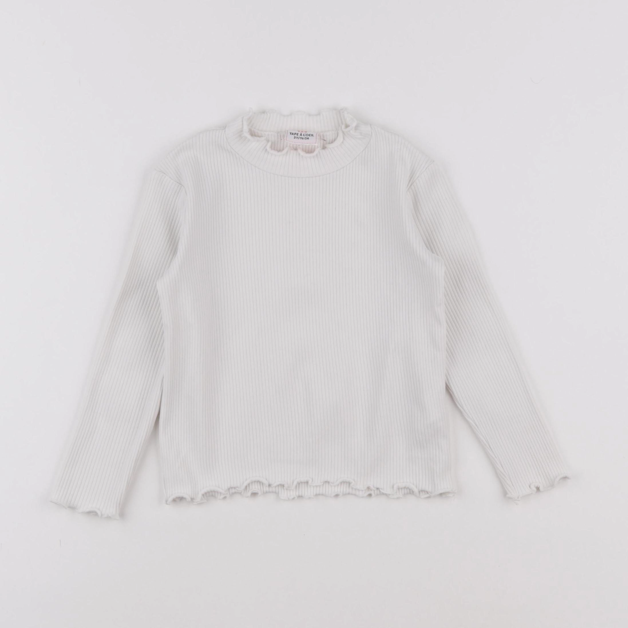 Tape à l'oeil - sous-pull blanc - 3 ans
