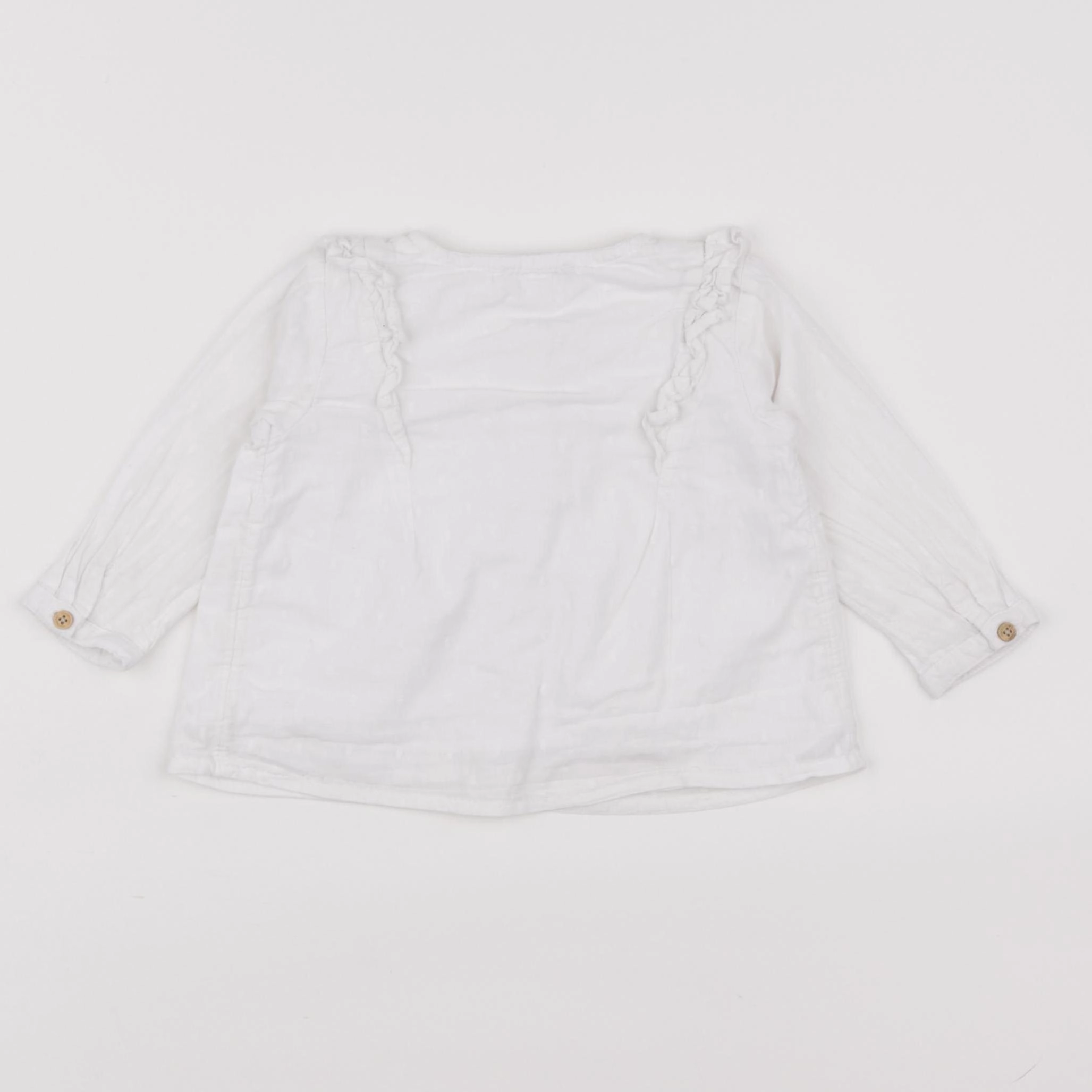 Vertbaudet - blouse blanc - 6 mois