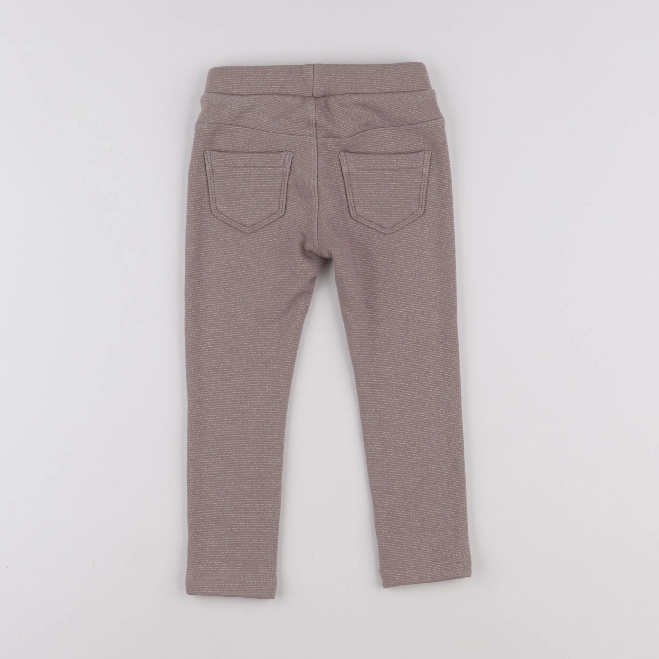 Okaidi - jegging doublé taupe, or - 3 ans