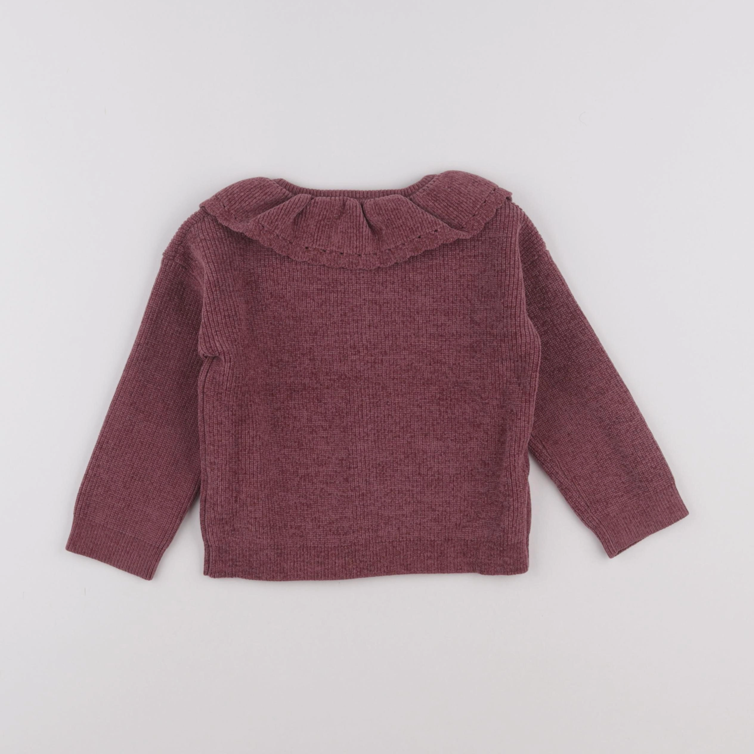 Vertbaudet - gilet violet - 3 ans