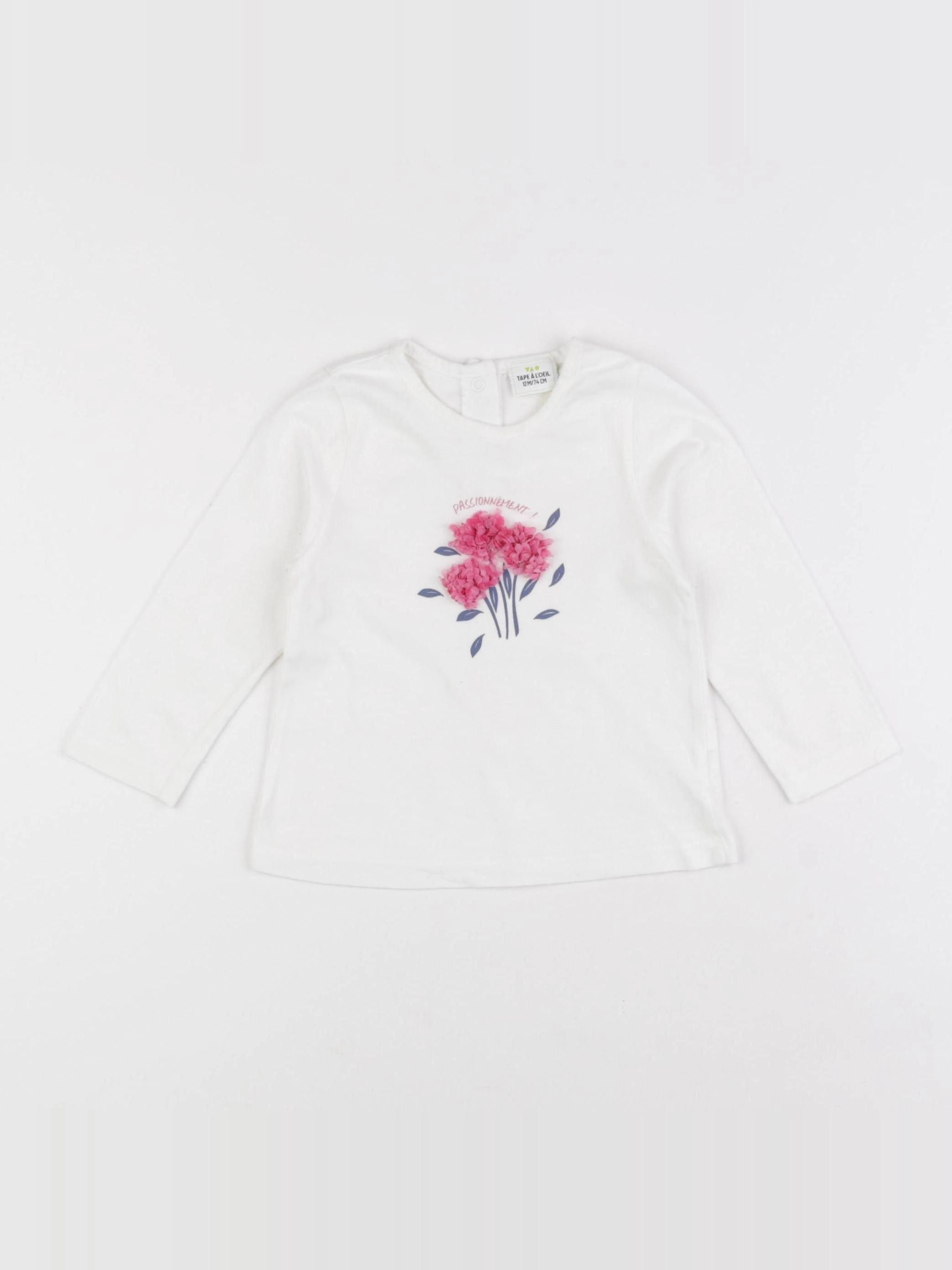 Tape à l'oeil - tee-shirt blanc - 12 mois