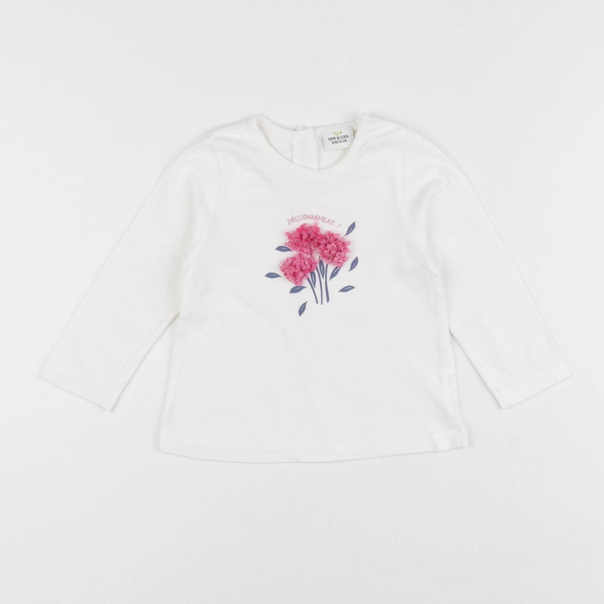 Tape à l'oeil - tee-shirt blanc - 12 mois