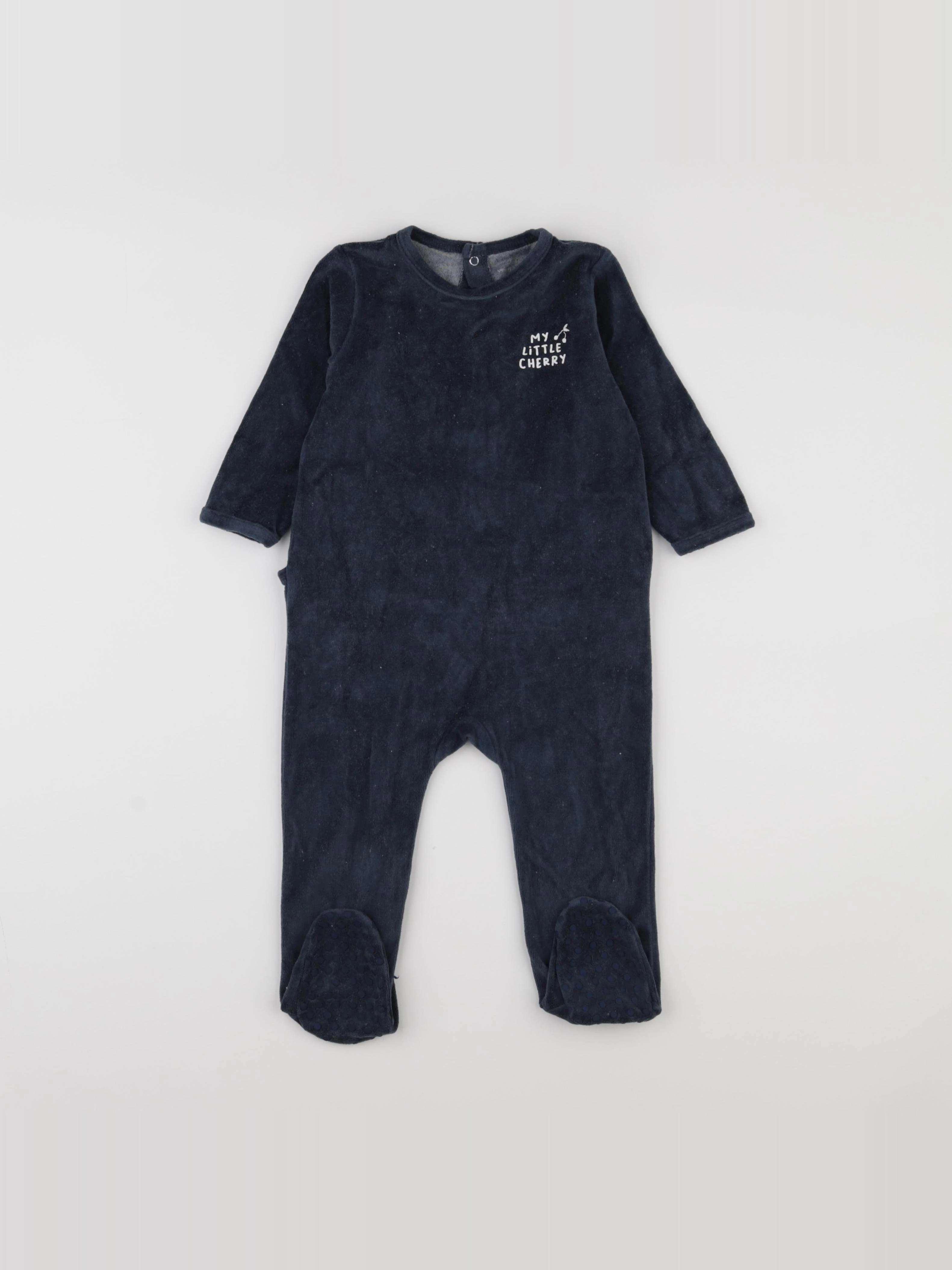 Vertbaudet - pyjama velours bleu - 18 mois